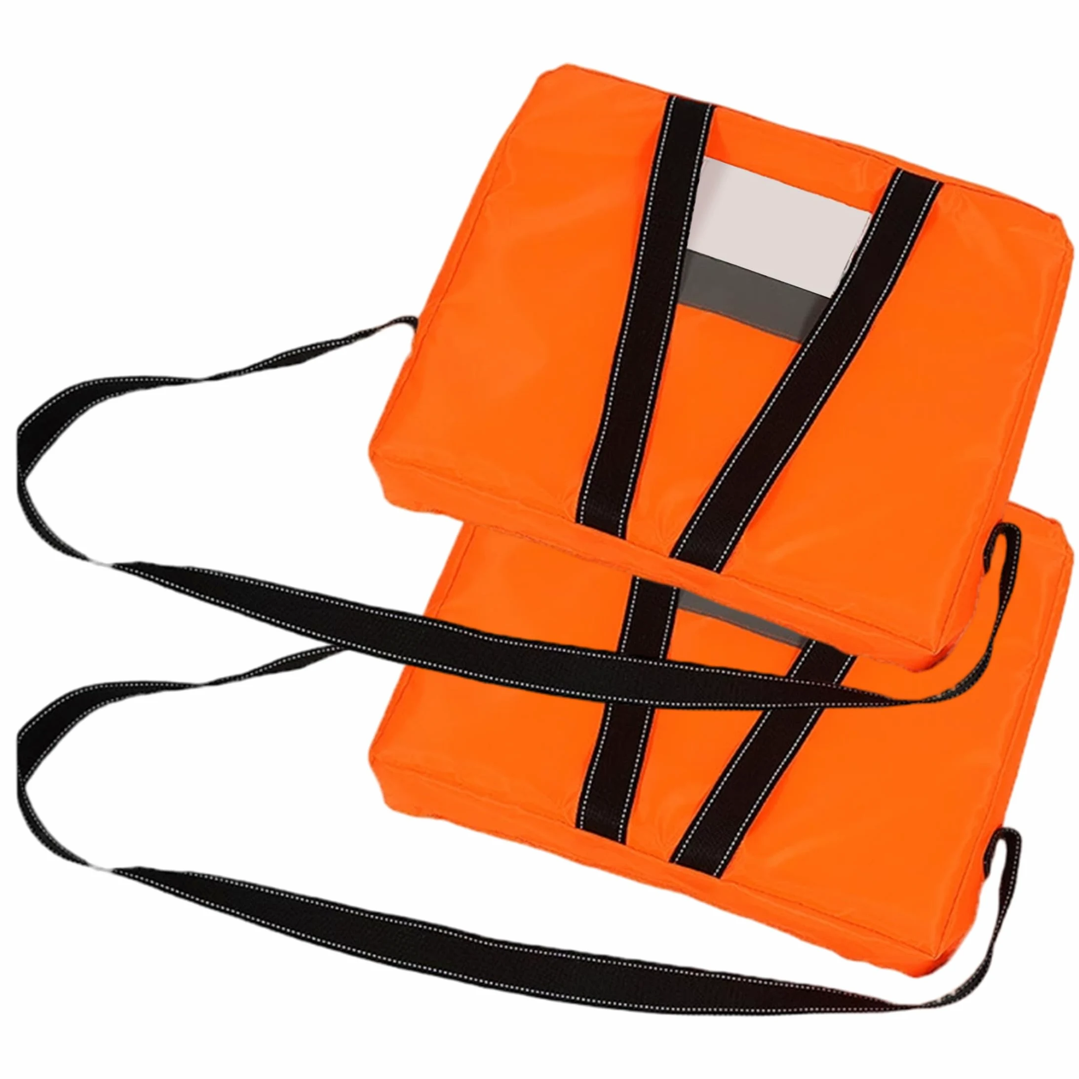 Salvavidas 2 Piezas Dispositivo de flotación arrojadizo para Barco Dispositivo de flotación arrojadizo Cojín Salvavidas para Barco Oxford Grueso e Impermeable Naranja de Alta Visibilidad