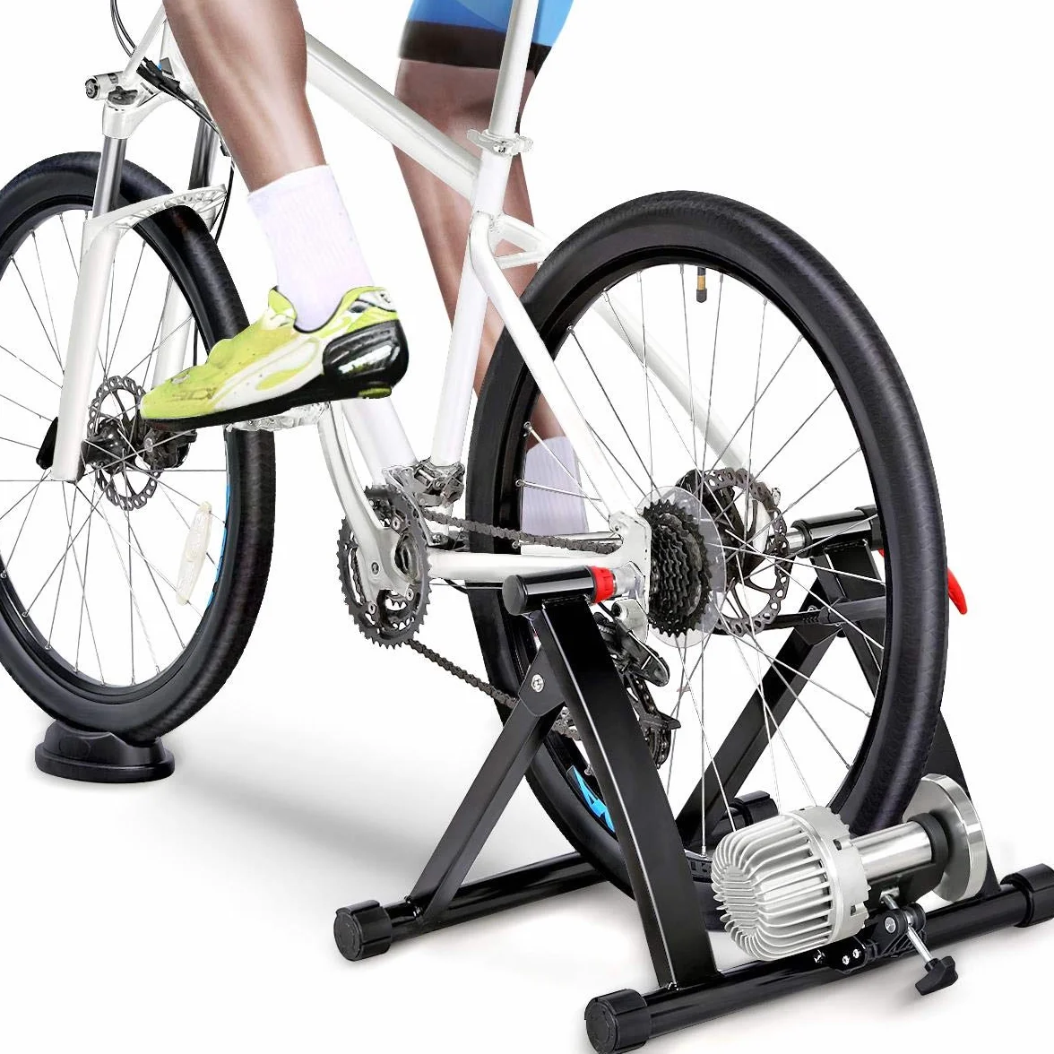 Yaheetech Rodillo Bicicleta Montaña Rodillo Bicicleta Carretera en Casa o Interior para Ruedas de 26 – 28 Pulgadas y 700C con 5 Niveles de Resistencia Ajustables