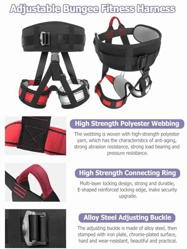Arnés de fitness elástico 4D, kit de entrenamiento de suspensión para el hogar para entrenamientos de vuelo y baile, soporta 50-100 kg, aumenta la flexibilidad y la fuerza para todos los niveles de