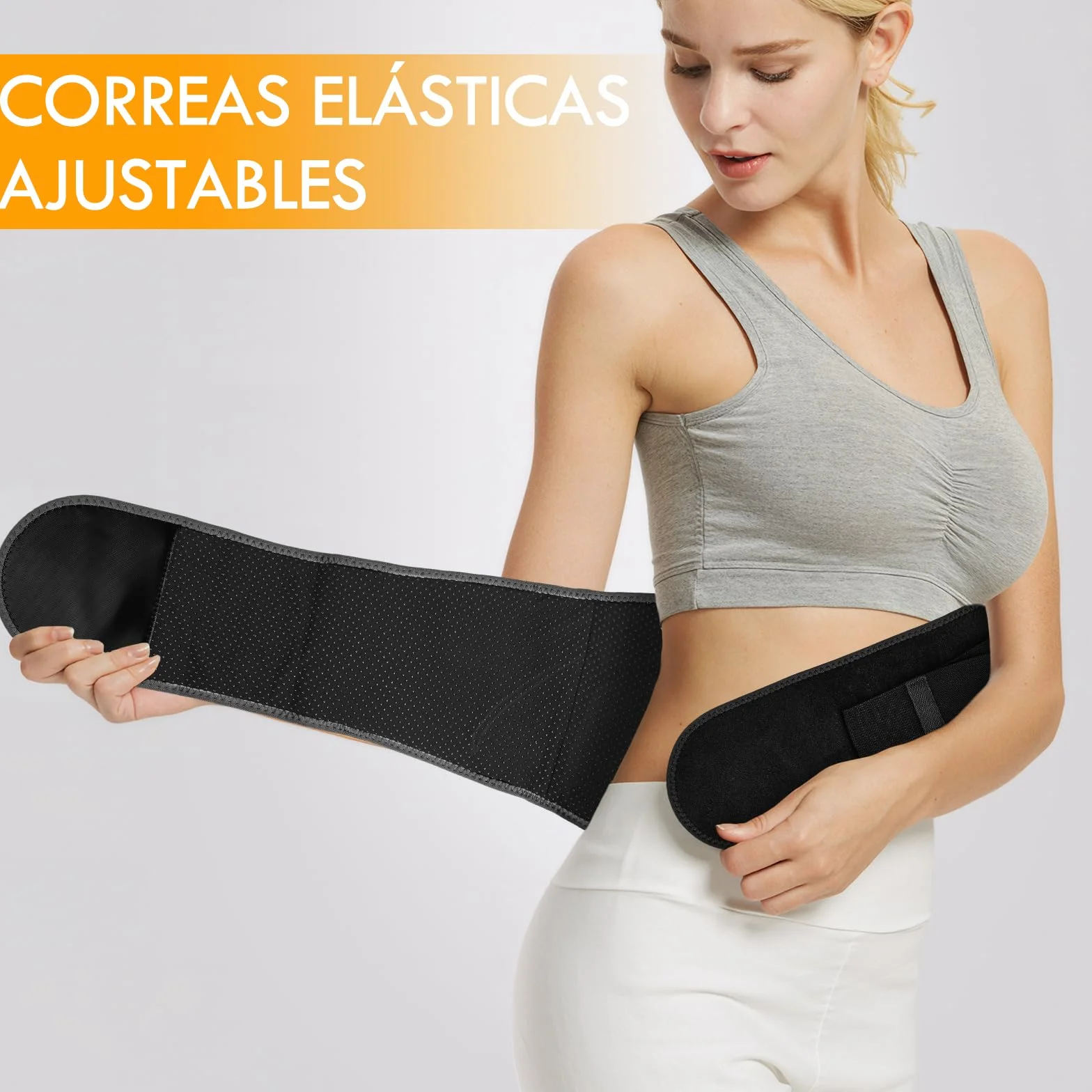 Almohadilla Eléctrica Lumbar, 16000mAh Manta Eléctrica Para Cintura Inalámbrica con 3 Modos De Calefacción Rápida y Masaje, Apagado Automático, para Espalda, Cuello, Hombros y Vientre (Negro)