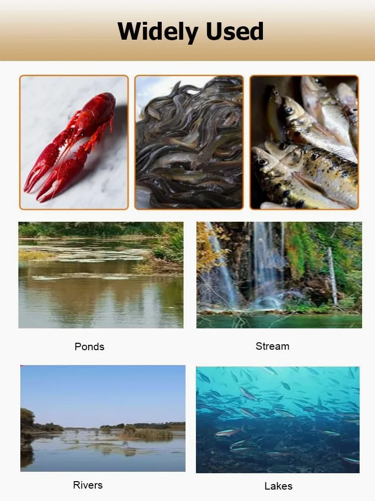 2 trampas de Cebo for camarones y cangrejos de 7,9 a 52,5 pies de Largo, trampas for Peces, Red de Pesca, Captura automáticamente más Peces fácilmente