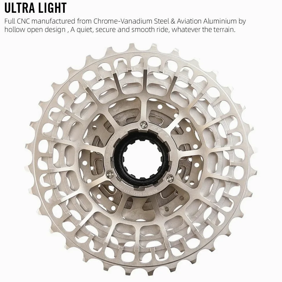 Cassettes Y PiñOnes Cassette de Bicicleta Carretera Cassettes ultraligeros 11S/12S 28T/32T/34T/36T Rueda Libre