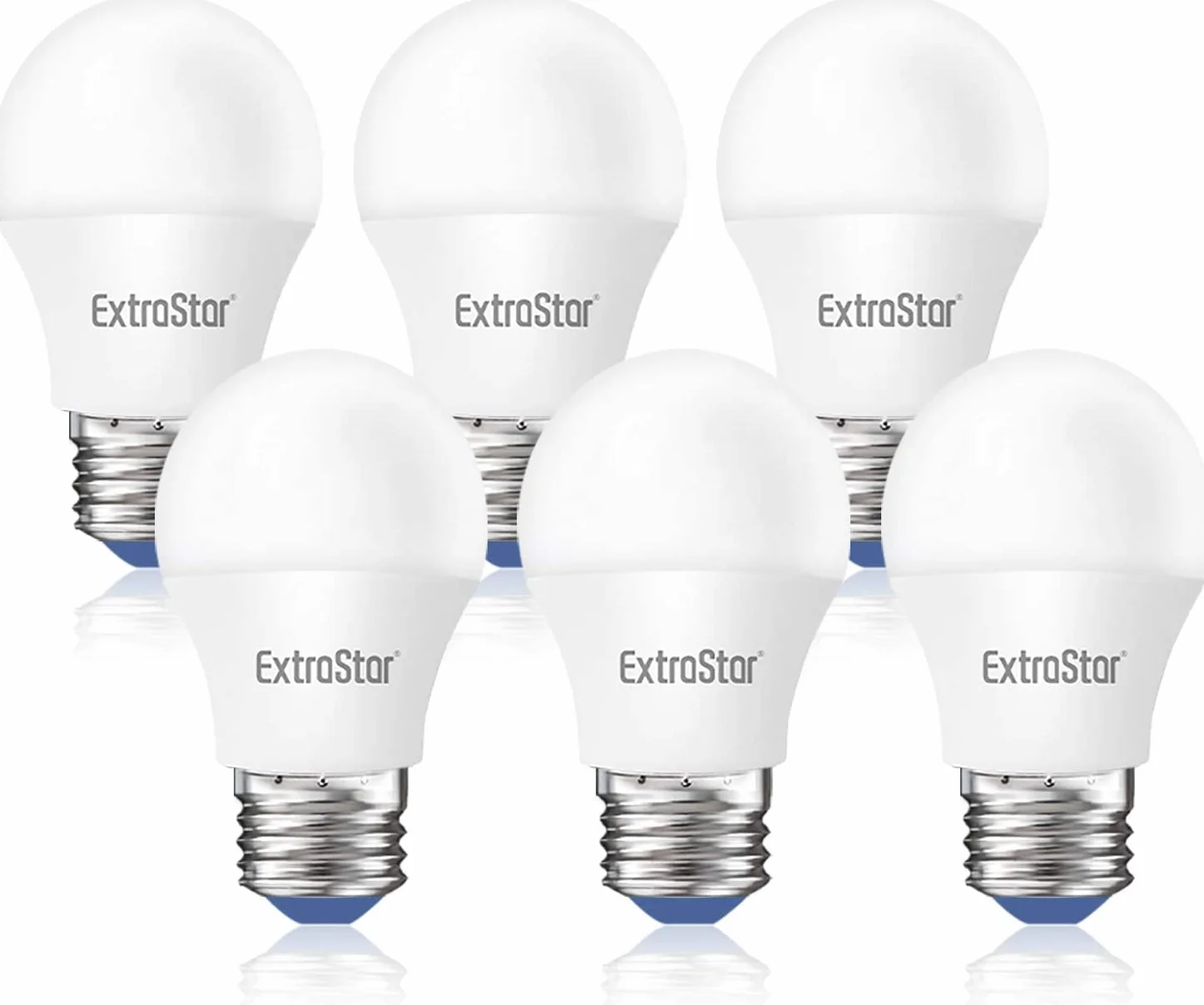 EXTRASTAR Bombillas LED 6W E27 G45 510 Lúmen Luz Cálida 3000K 6Pcs