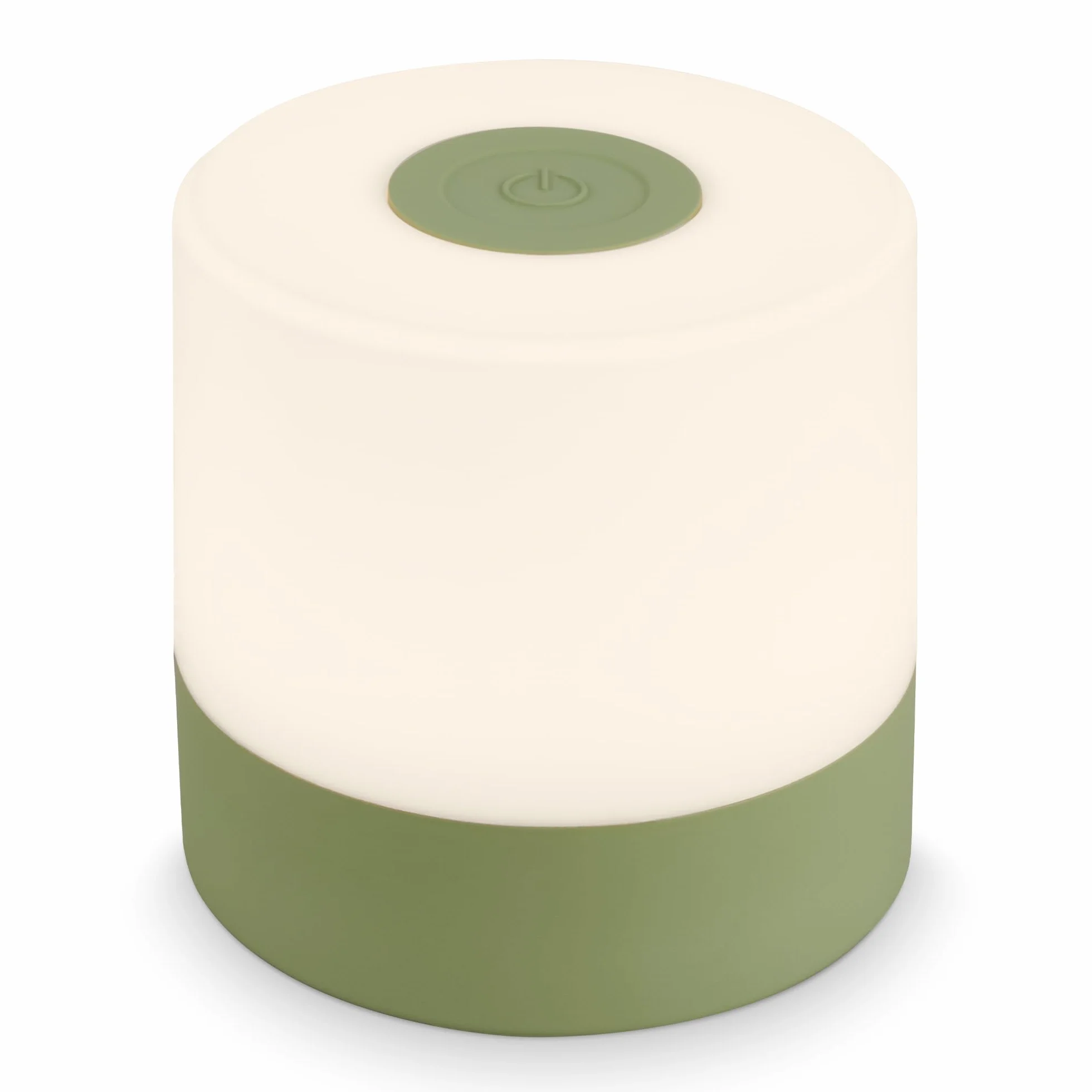 Briloner Mini Lámpara de Mesa LED Inalámbrica Recargable USB-C Luz Blanca Cálida 7x7 cm Verde