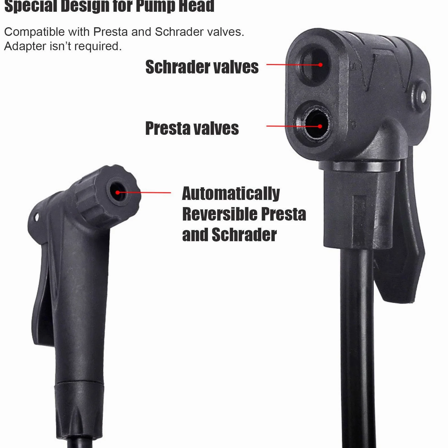Bomba de Bicicleta con Manómetro, Alta Presión, Compatible con Válvulas Presta y Schrader - Bomba de Neumáticos de Bicicleta para Bicicleta de Carretera, MTB, Híbrida, Balones…