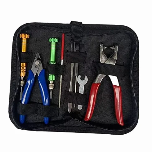Kit de herramientas de abrazadera de cuerda para arrancar, herramientas de máquina de cuerda portátil, alicates de raqueta de bádminton para equipo de reparación de raqueta de tenis, squash