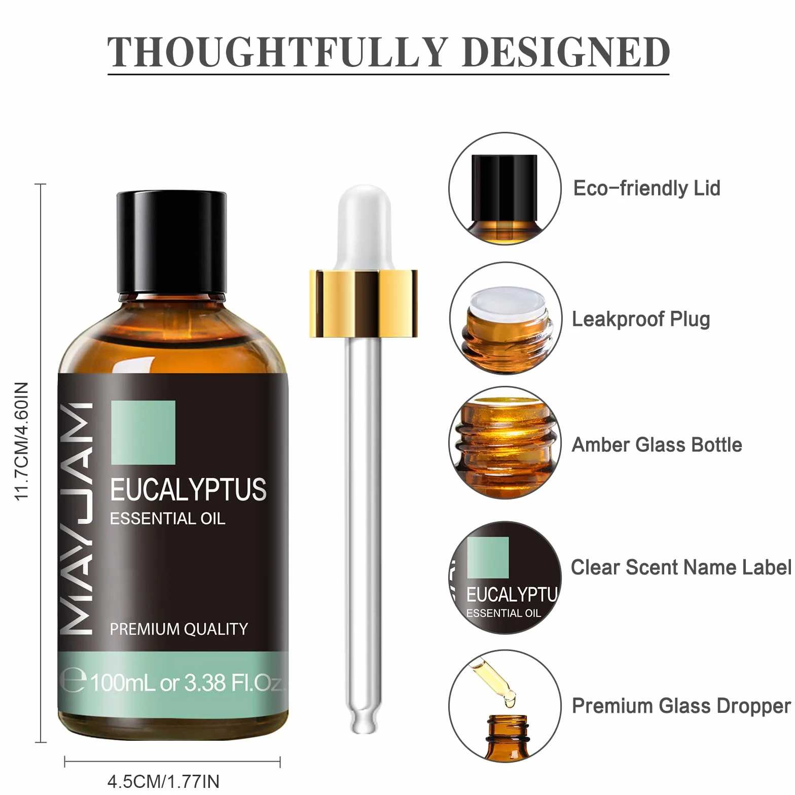 MAYJAM Aceite Esencial de Eucalipto 100ml para Difusor y Humidificador