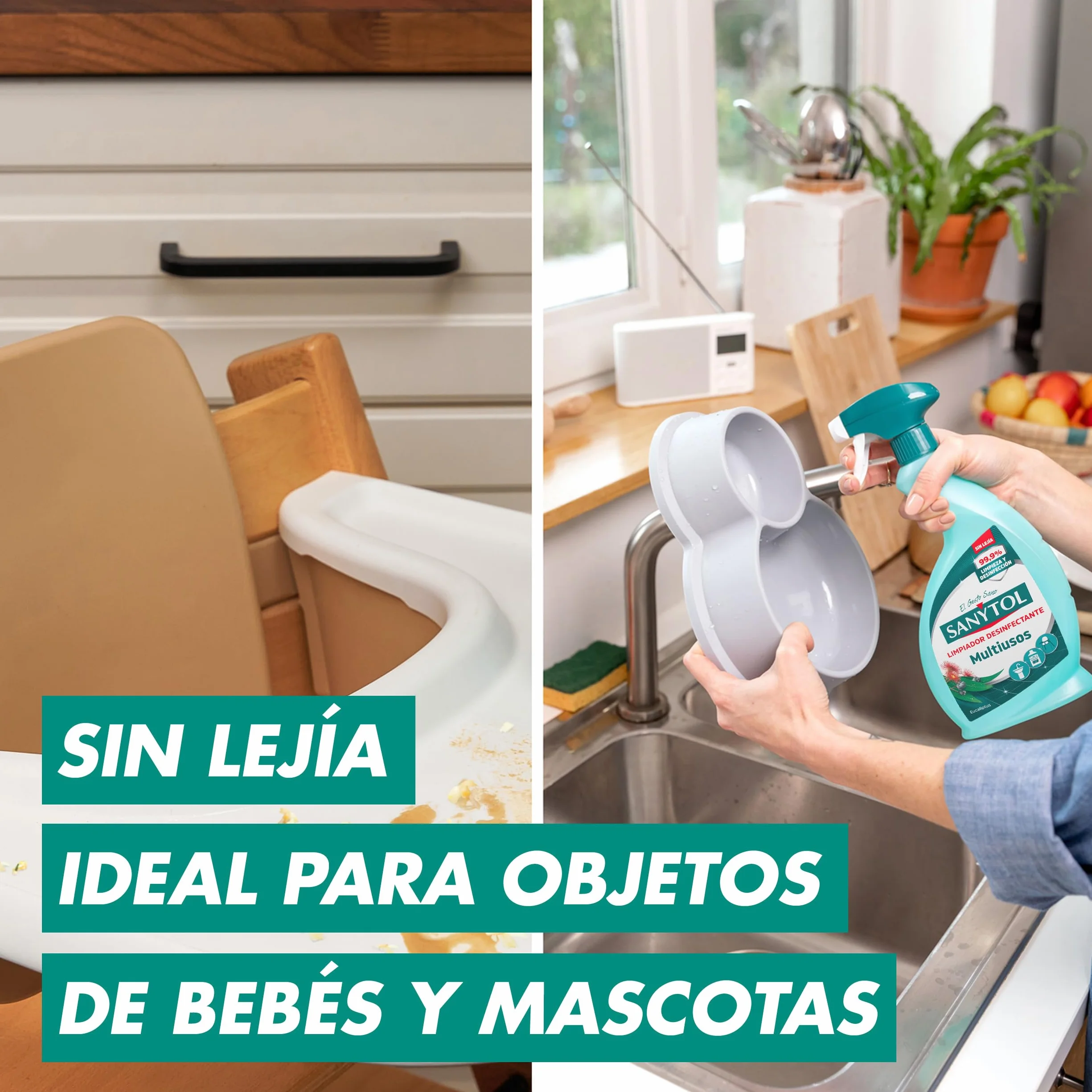 Sanytol Limpiador Desinfectante Multiusos Sin Lejía Pack 4x750ml 3L