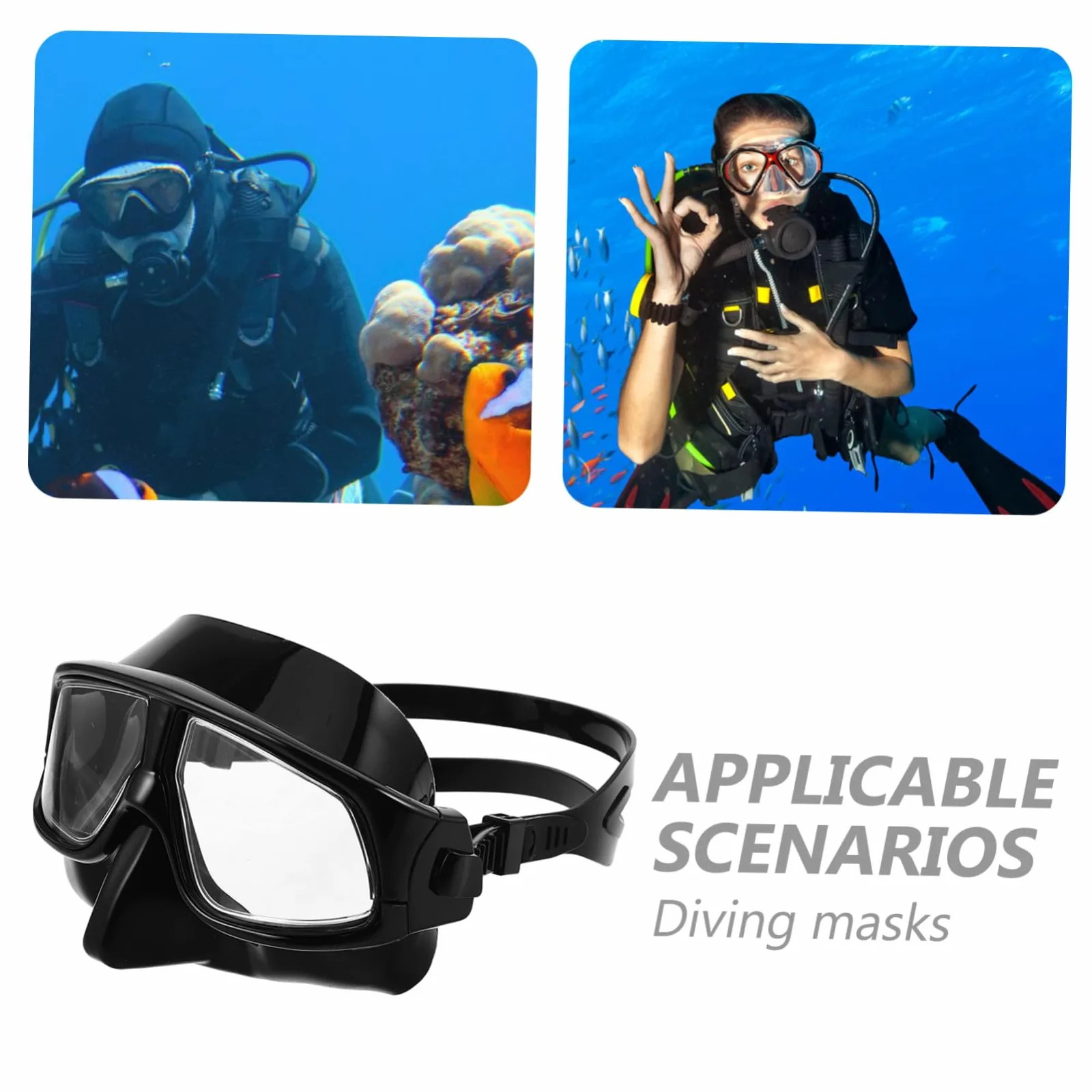 SUPVOX Máscara De Buceo Transparente Máscara De Snorkel para Adultos con Cubierta Nasal Visión Amplia para Esnórquel y Natación Piscina o Playa