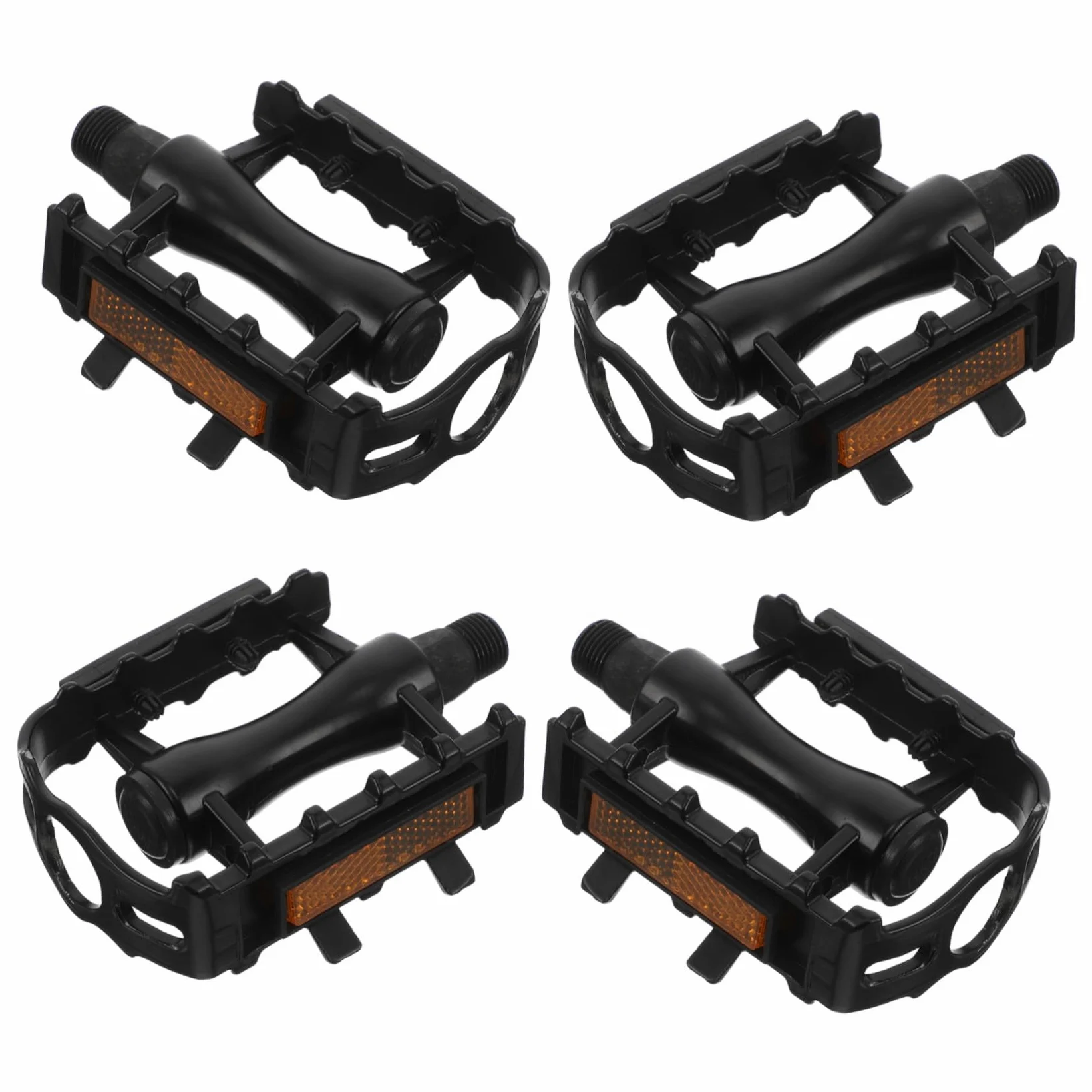 Pedales de Ciclismo de Plataforma 2 Pares de Aleación de Aluminio | Negro, Rotación Suave y Superficie Antideslizante, para Bicicleta de Montaña y Carretera, Uso Exterior
