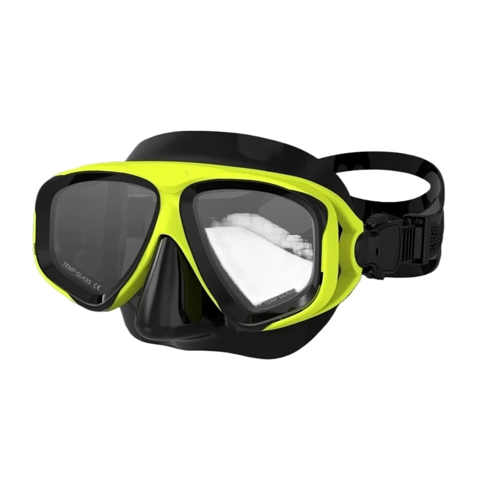 Buceo Kit de de Buceo Máscara de Buceo con Gafas antivaho y Tubo de Snorkel con Correa Ajustable para natación de Adultos(Yellow)