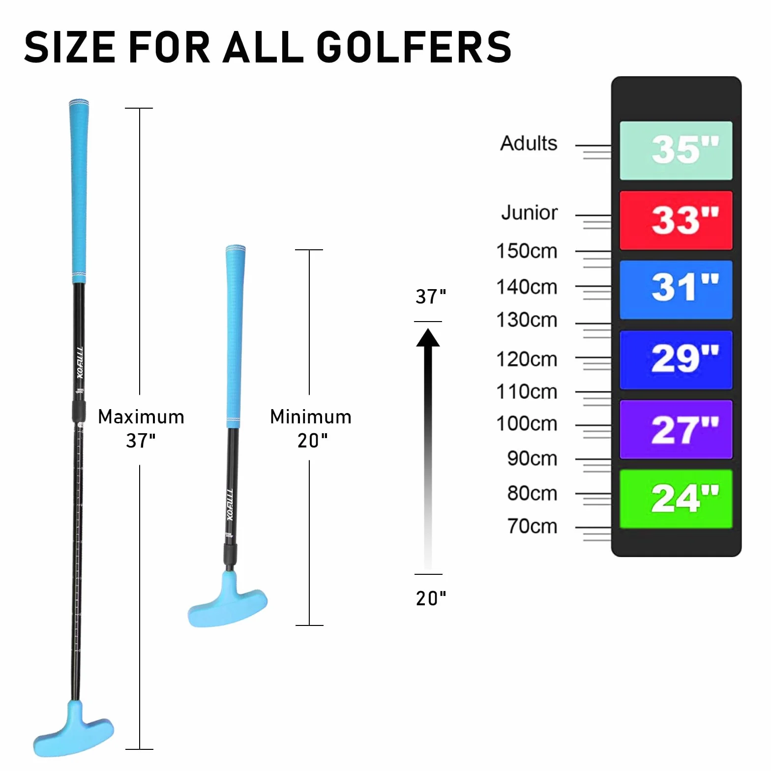 CRESTGOLF Putter de Golf Bidireccional para Hombres y Mujeres - Paquete de 2/6, Mini Putter para Diestros o Zurdos