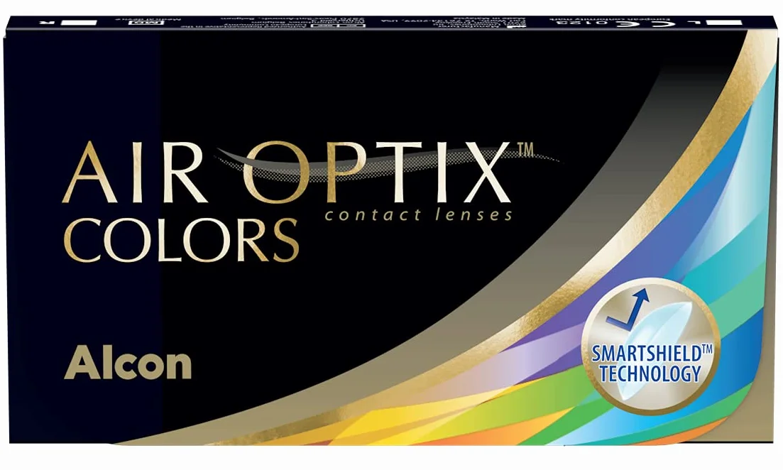 Air Optix Colors Green Lentes de Contacto Mensuales, Pack 2, R 8.6 mm, D 14.2 mm, 0 Dioptrías