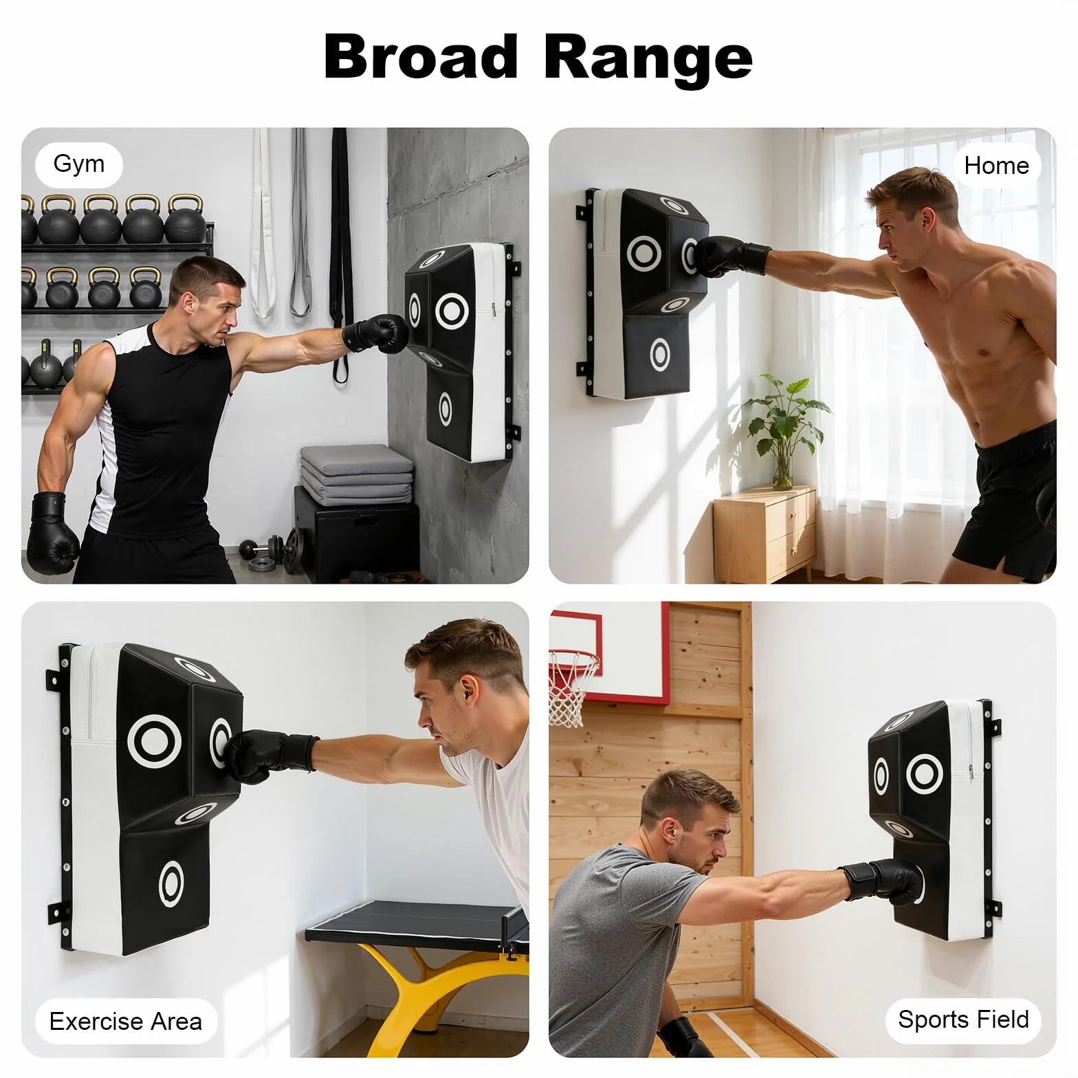 DWIKRYT Objetivo de Boxeo de Pared 35x25x60 cm con Punto de Marcado