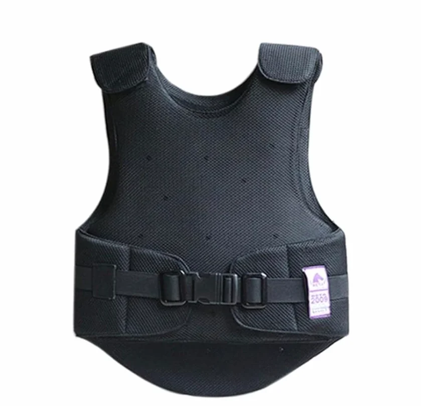Protector Corporal Equitación, Chaleco Protector Ecuestre Negro, Varios tamaños(L(Suitable for Height 170-185cm))
