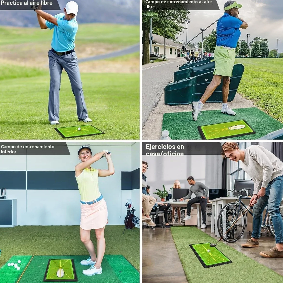 Alfombrilla de Swing de Golf 12x17 Pulgadas Tablero Divot para Entrenamiento de Golf Interior