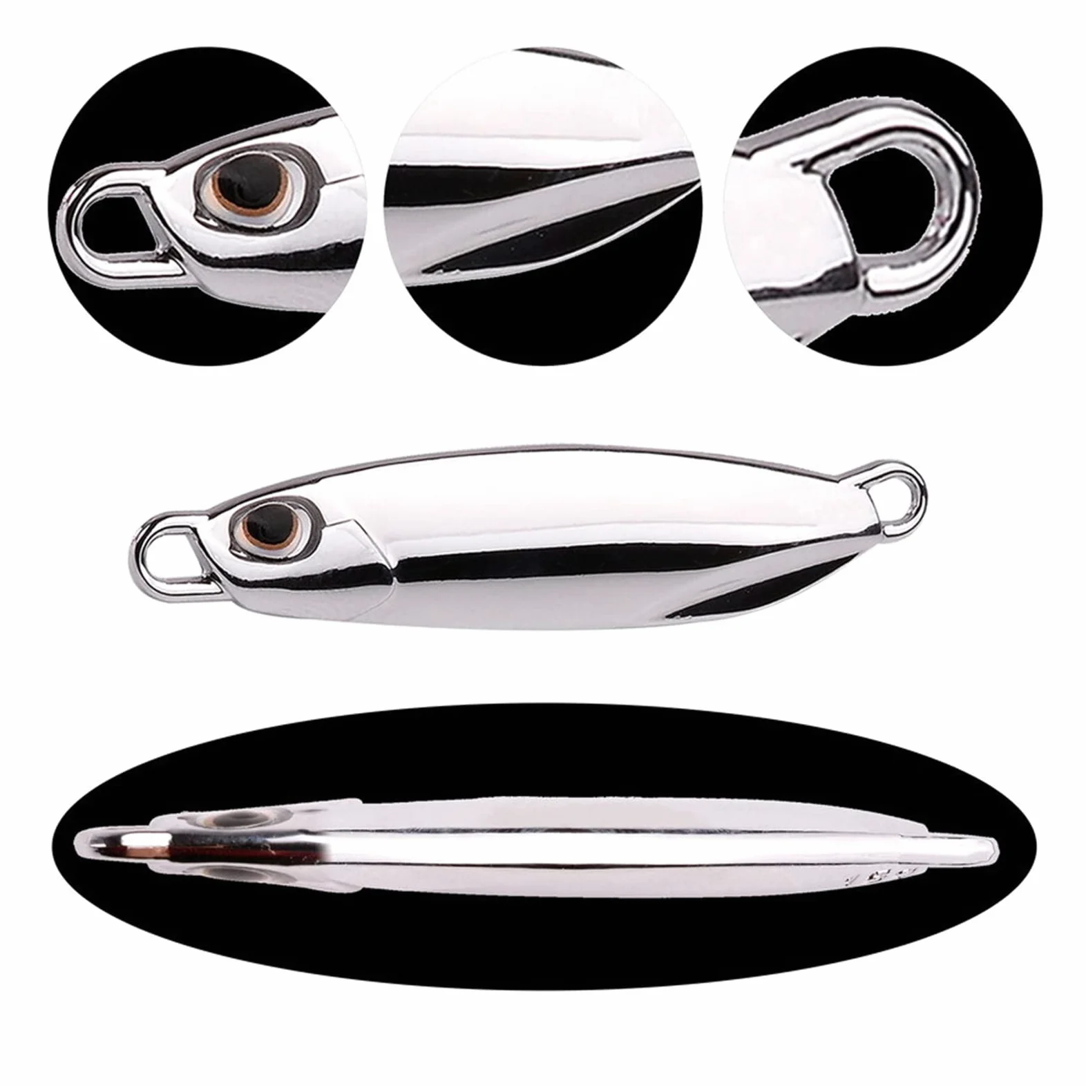 XILILHC Lote De 10 Cucharas De Metal Fundido, 10g, 15g, 20g, 30g, 40g | Juego de señuelos con anzuelo, señuelo de pesca de lubina, cebo Artificial