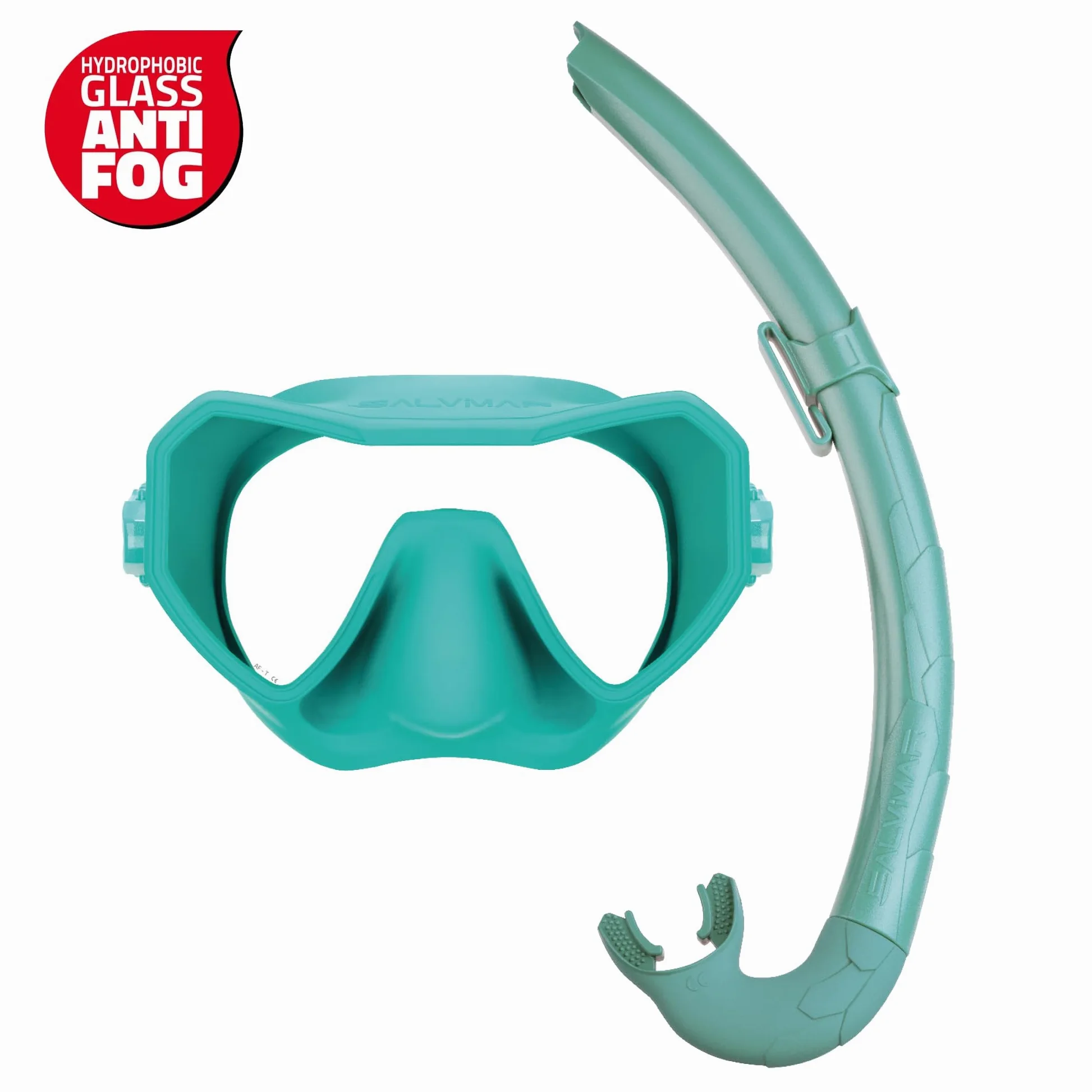 Salvimar, Combo - Máscara Neo Anti Fog Aquamarine + Bite Air Snorkel