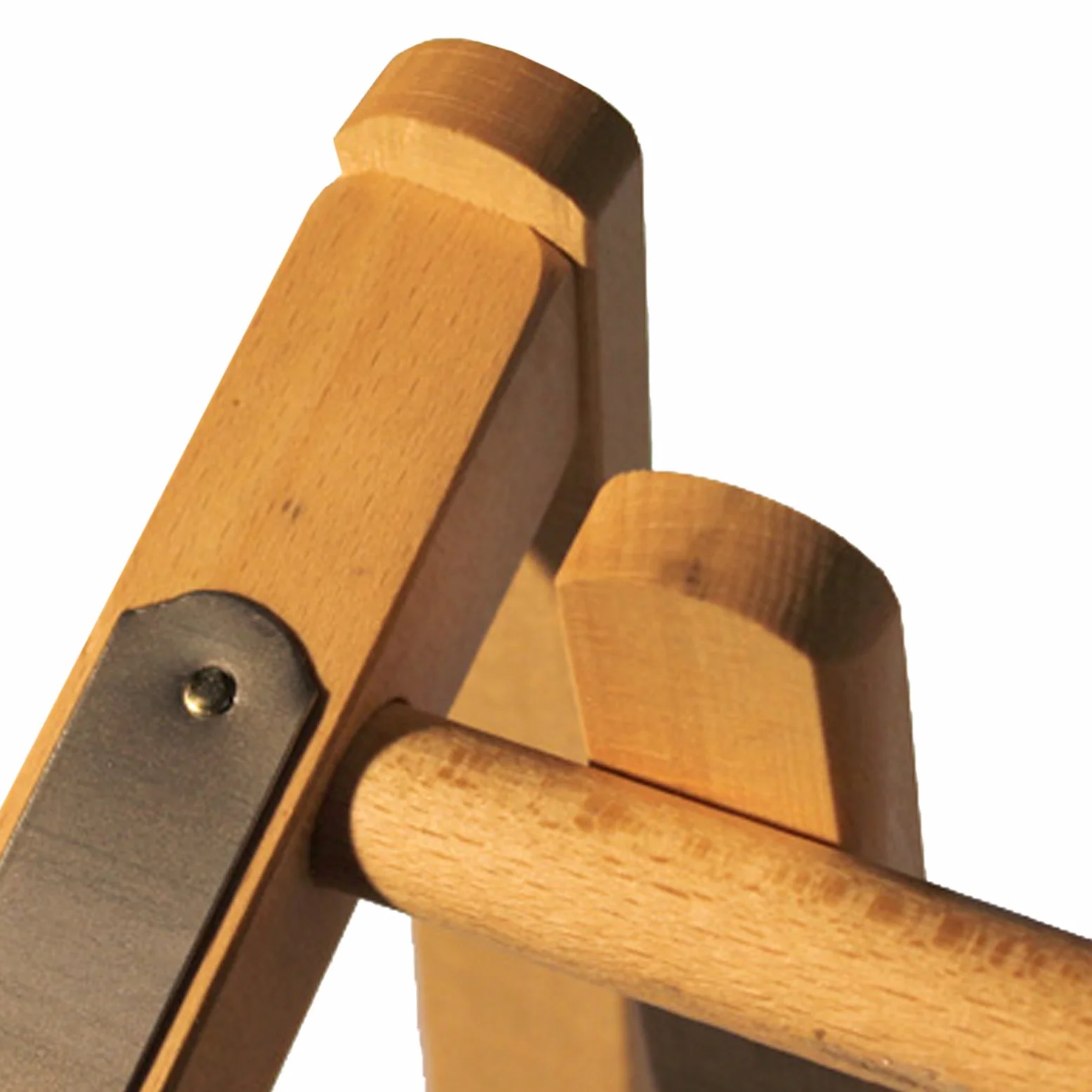Trineo de madera con respaldo y remolcador para niños
