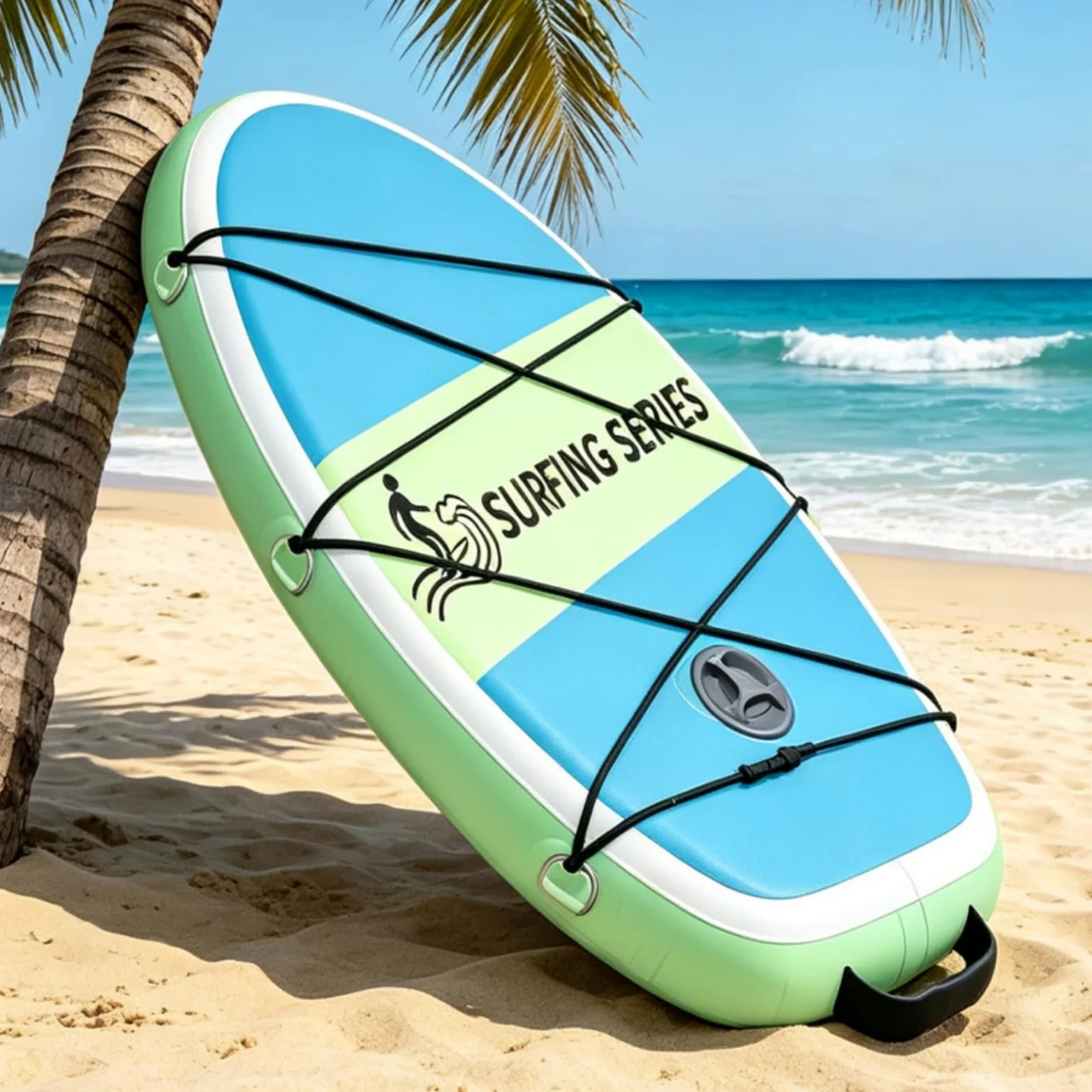 Tabla de Surf Inflable para Niños Tabla Hinchable para Principiante Tabla Acuática Infantil con Cubierta Cepillada Antideslizante y Asa Central en PVC Adecuada para Piscina Baños Calmados