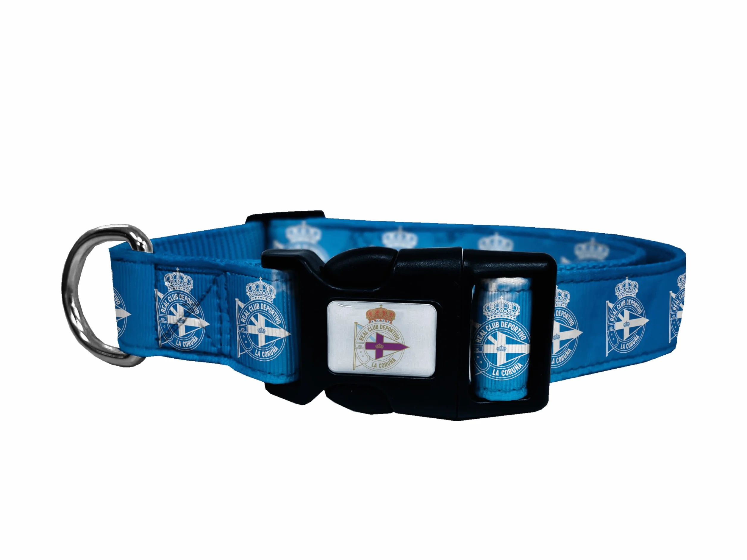 CyP Brands- Deportivo de la Coruña, Collar, Accesorios para Mascotas, Talla S, Color Azul, Producto Oficial