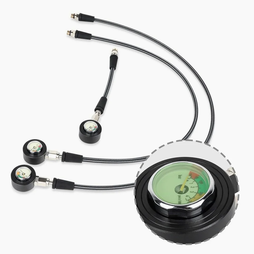 BlissfulAbode Manguera tejida de fibra de carbono para buceo con rosca 7/16-20UNF luminosa