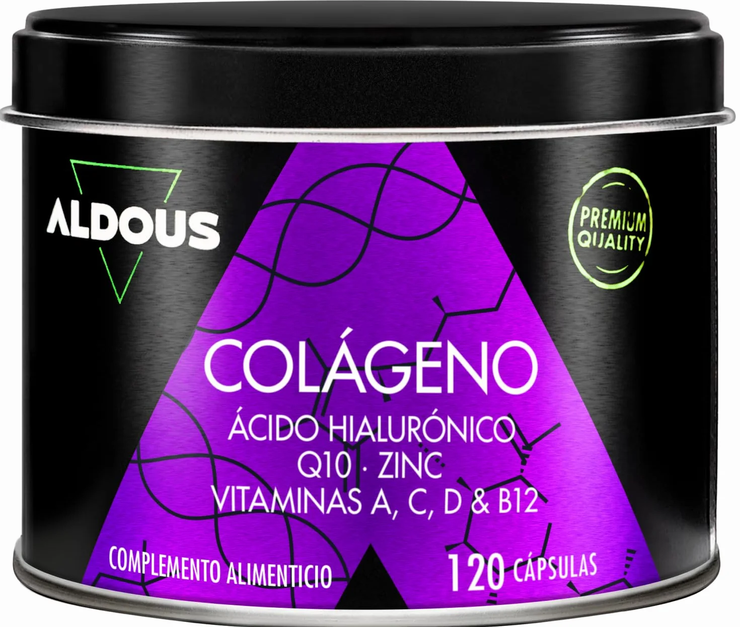 Colágeno Hidrolizado Puro + Ácido Hialurónico + Coenzima Q10 + Vitaminas B12 + Zinc 120 Días Máxima Dosis Fórmula Avanzada Articulaciones Piel Energía