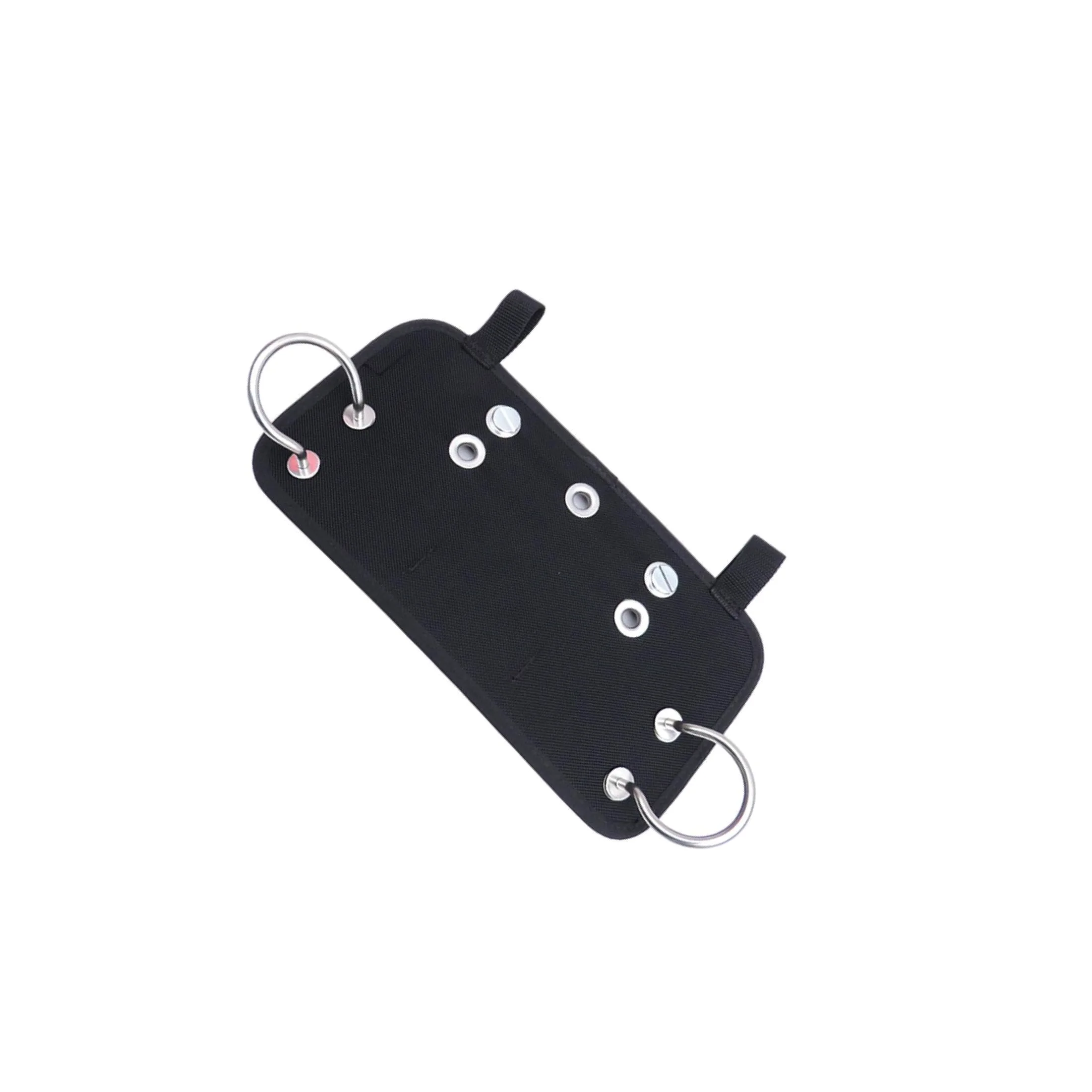 Placa de Culata Lateral de Acero Inoxidable para Buceo técnico. Fijación fiable. Asas robustas. Compatible con Correas Entrepierna Cualquier tamaño. Placa Culata Lateral para Chaleco