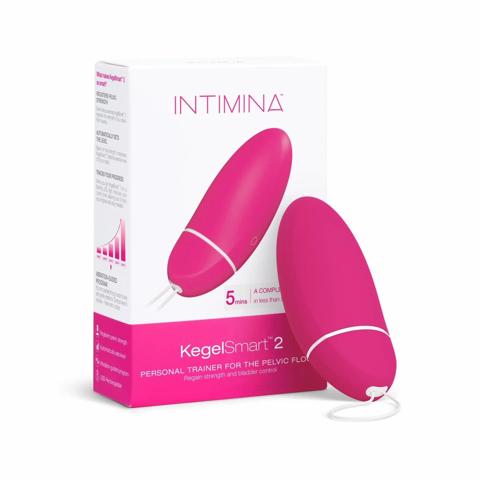 INTIMINA KegelSmart 2: Ejercitador de Suelo Pélvico para Mujeres, Bolas Chinas