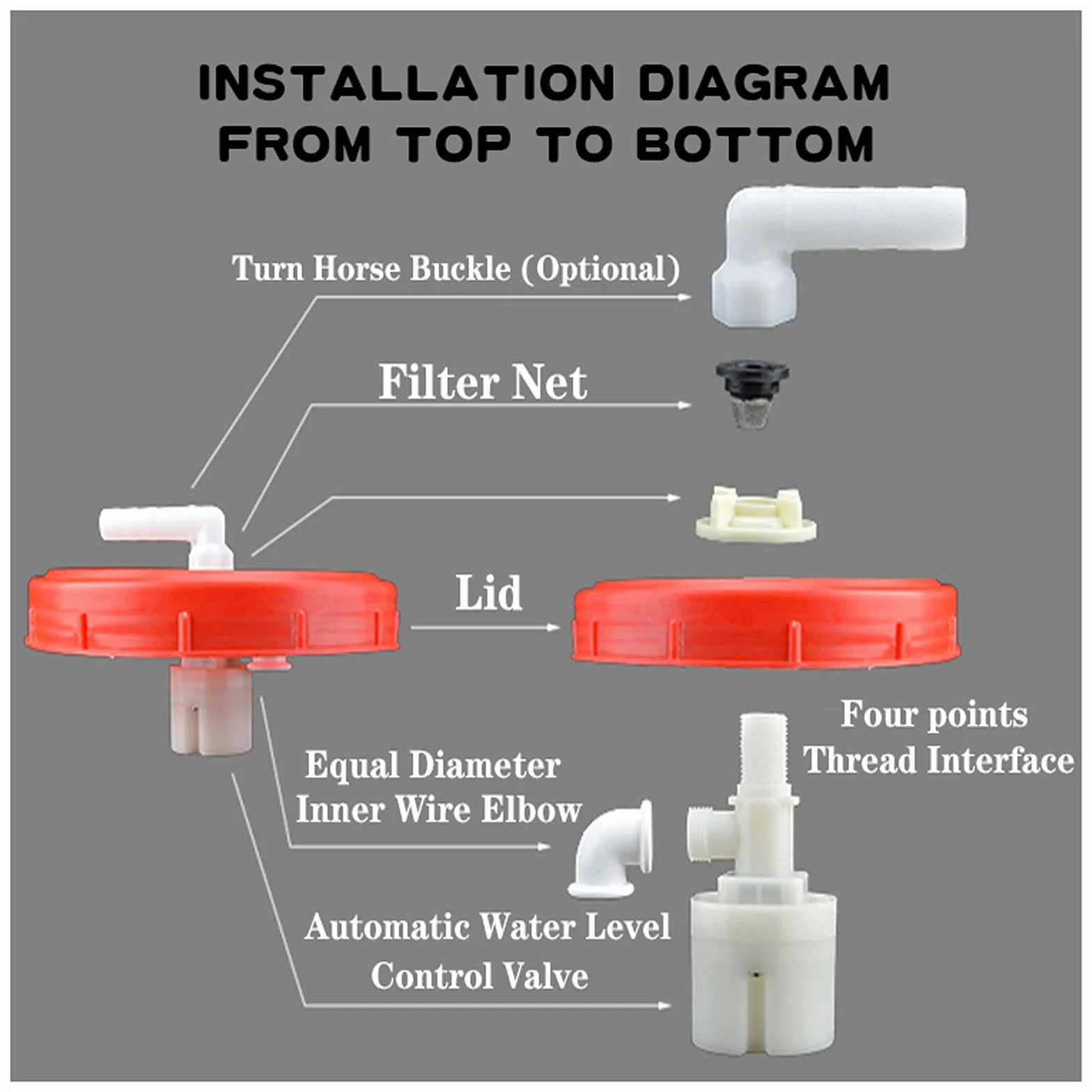 Depósito de agua Contenedor de agua de plástico Cubo de emergencia Transportador de agua 80L Cubo de agua portátil con un grifo Material plástico insípido Almacenamiento de agua al aire libre para