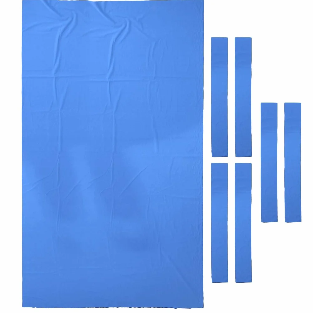 CUTICATE Fieltro de Mesa de Billar 9 Pies 0.6mm Azul 2.8x1.5m Tiras 6 Piezas