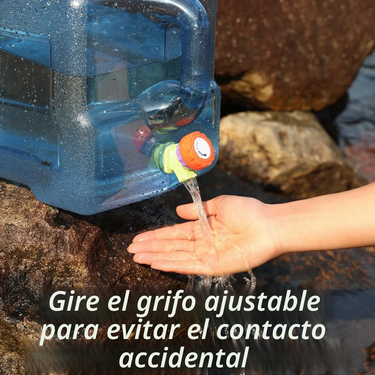 5-22L bidón de Agua con grifos, depósito de Agua con Grifo, contenedor de Agua para Camping, contenedor de Agua para Cocina, RV, Furgoneta, camión, Camping, Escuela