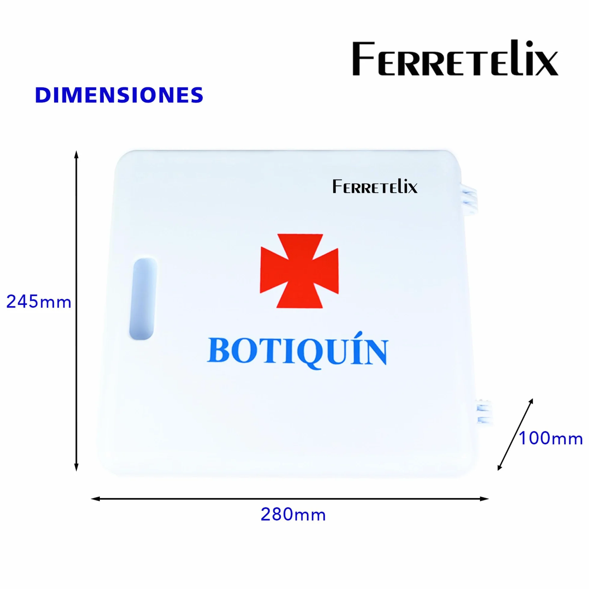 FERRETELIX® Botiquín de Primeros Auxilios Completo con Armario de Pared Homologado