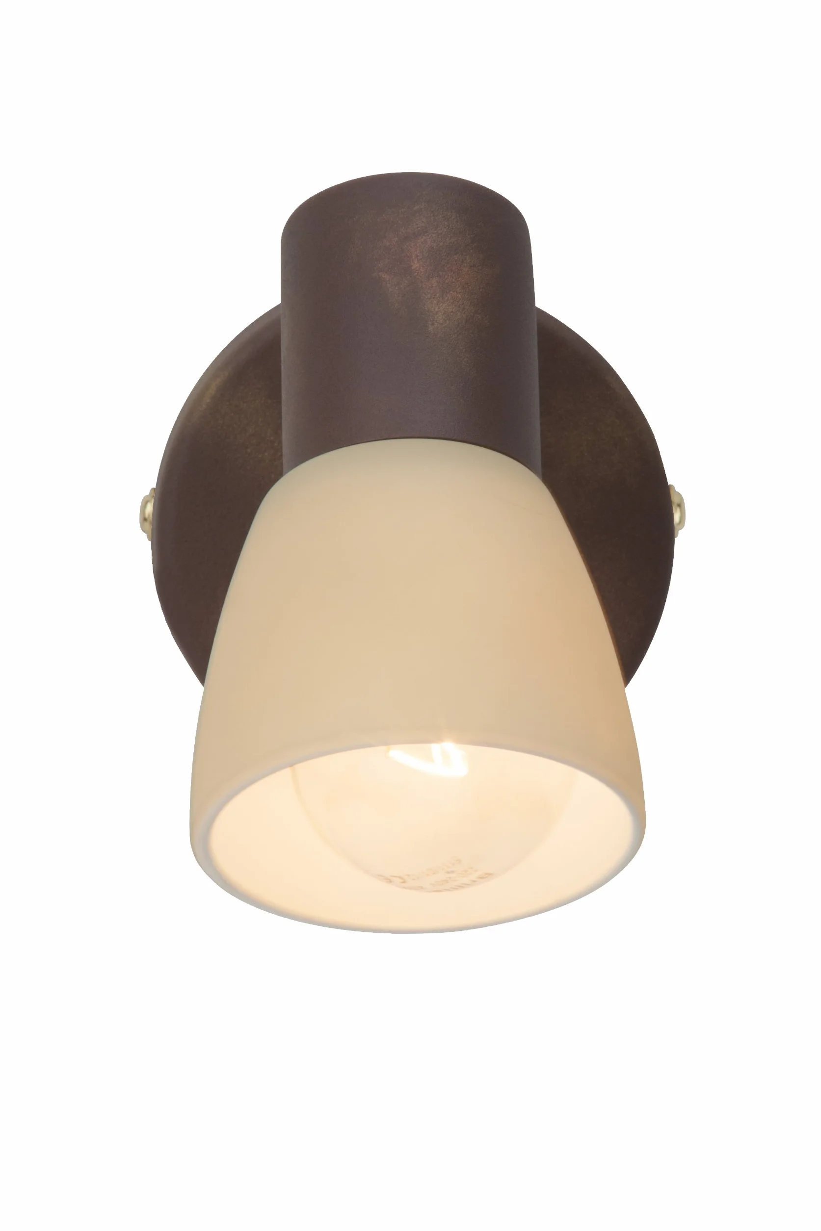 Aplique de pared Brilliant AG Luca 35810/56, 1 bombilla E14, metal y cristal, Cobre antiguo y champán