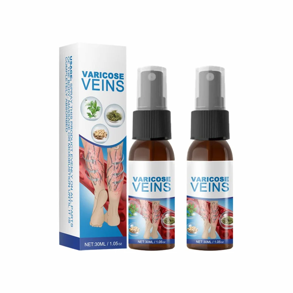 Spray Calmante para Venas Varicosas, Tratamiento de Varices, Alivio Dolor Pierna Circulación Sanguínea