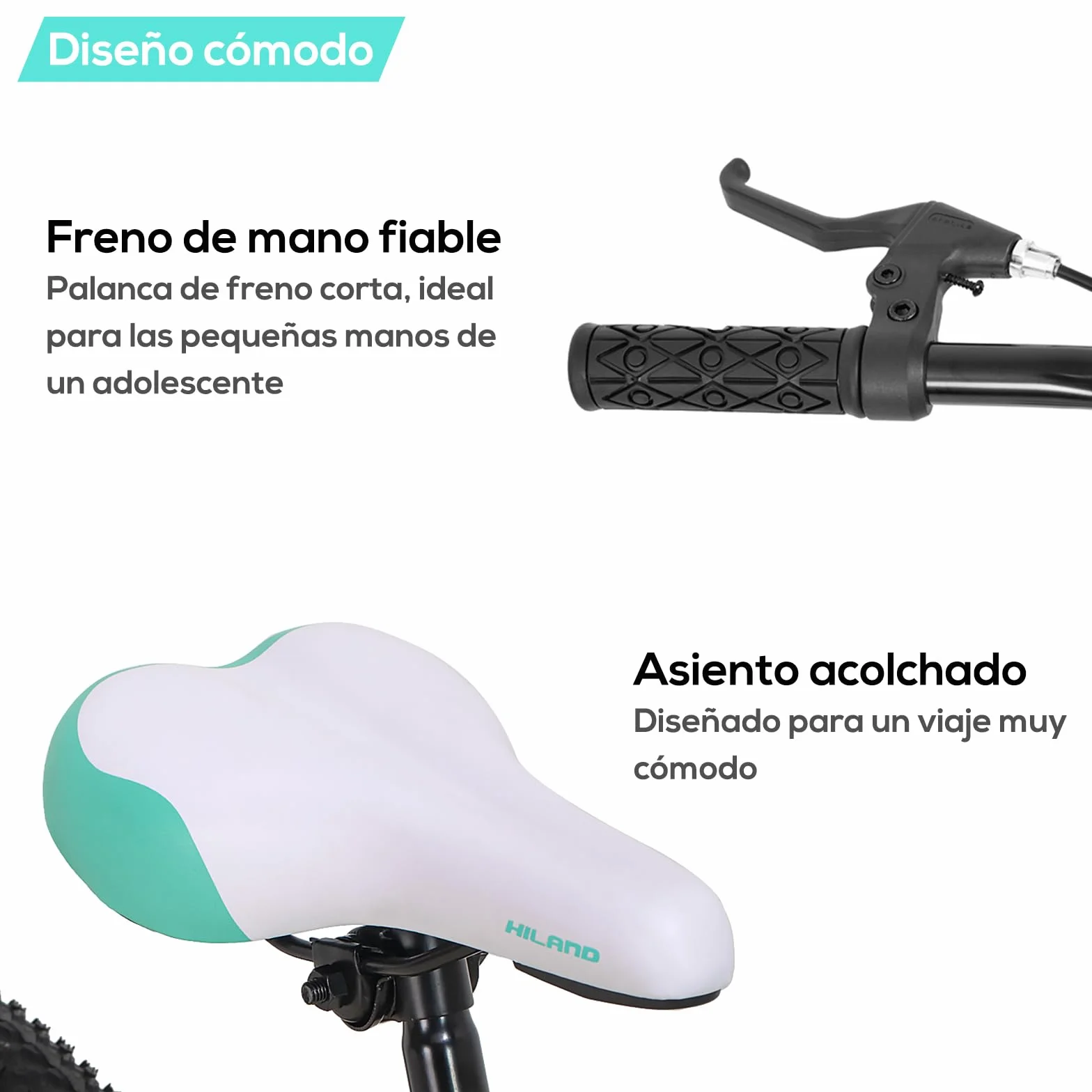 Hiland Climber Bicicletas Infantiles 20 Pulgadas Shimano 1 Velocidad Horquilla Suspensión Freno V Rosa