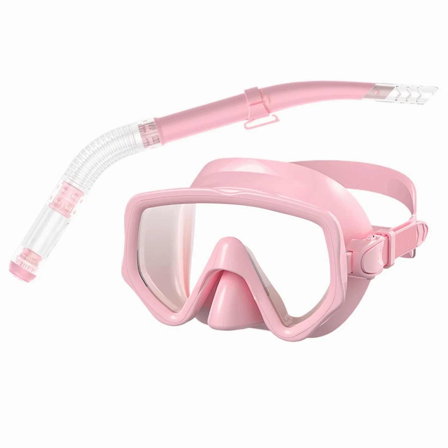 Snorkel seco | Snorkel y Máscara de Buceo, Máscara Facial Panorámica de Silicona para Deportes Acuáticos, Natación y Playa