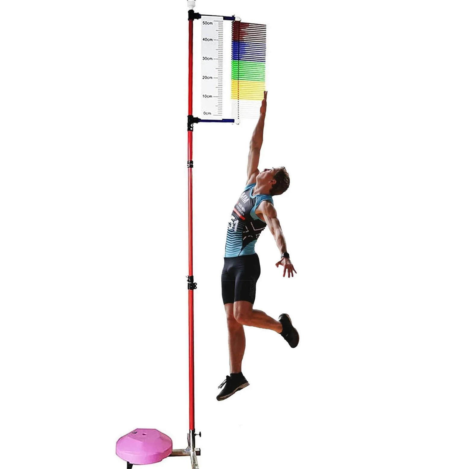 Herramienta de comprobación de salto vertical para atletas y entrenadores con medición ajustable para entrenamiento y evaluación del rendimiento