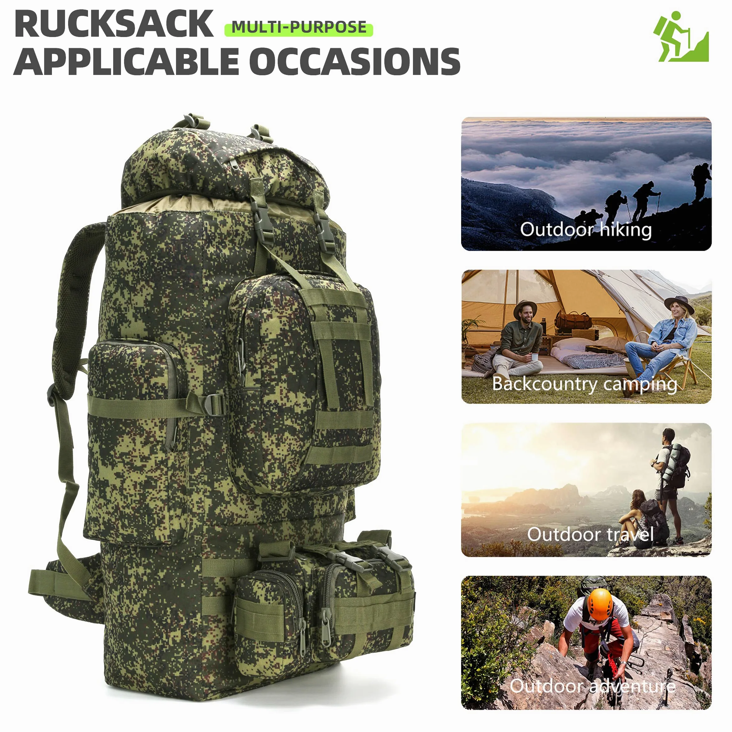 King'sGuard 6se Mochila de senderismo para camping de 100 litros Hombre (Pack de 1)