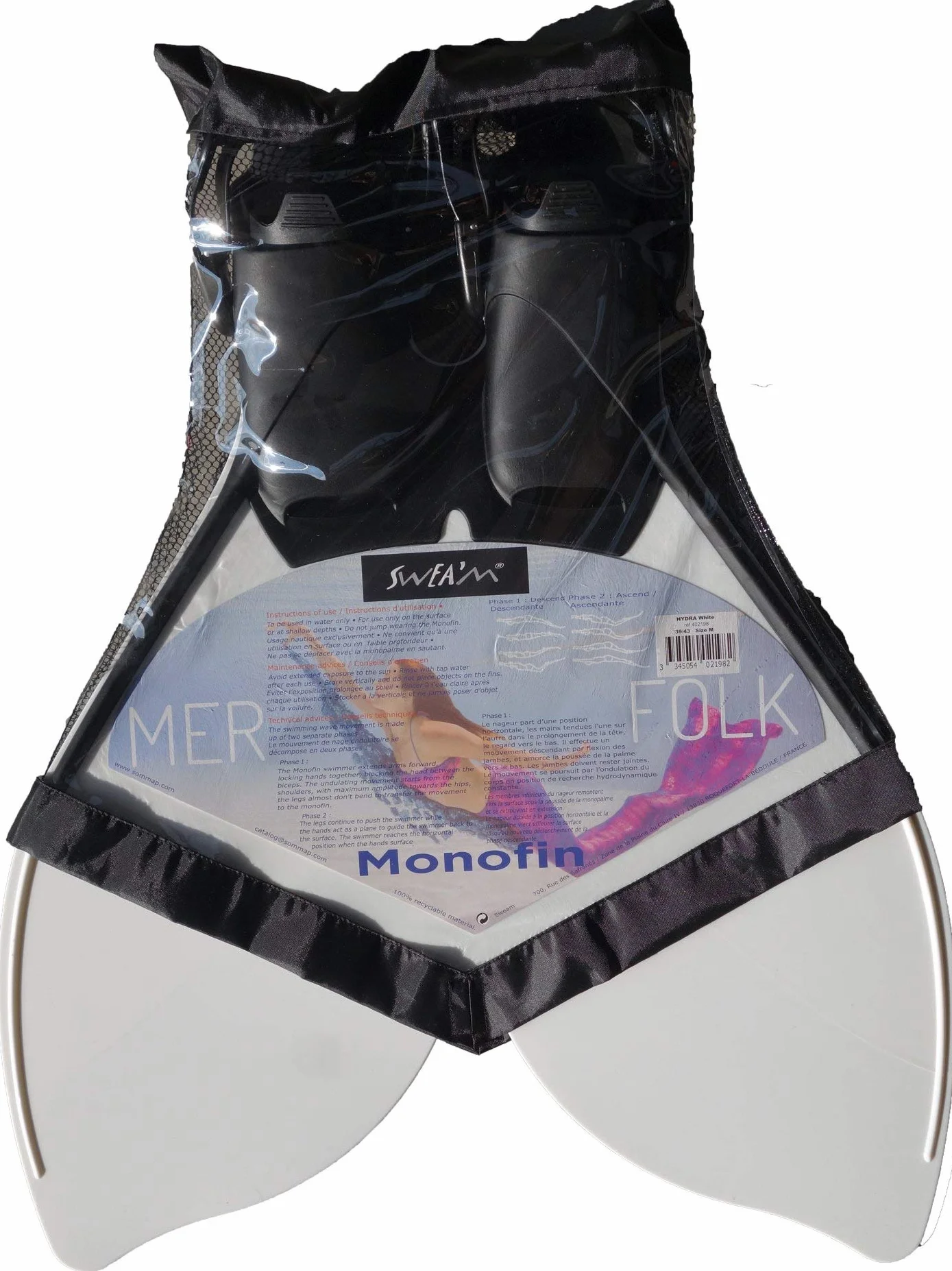 Sweam - Monoaleta Regulable Cola de Sirena - 39-43 - Blanca