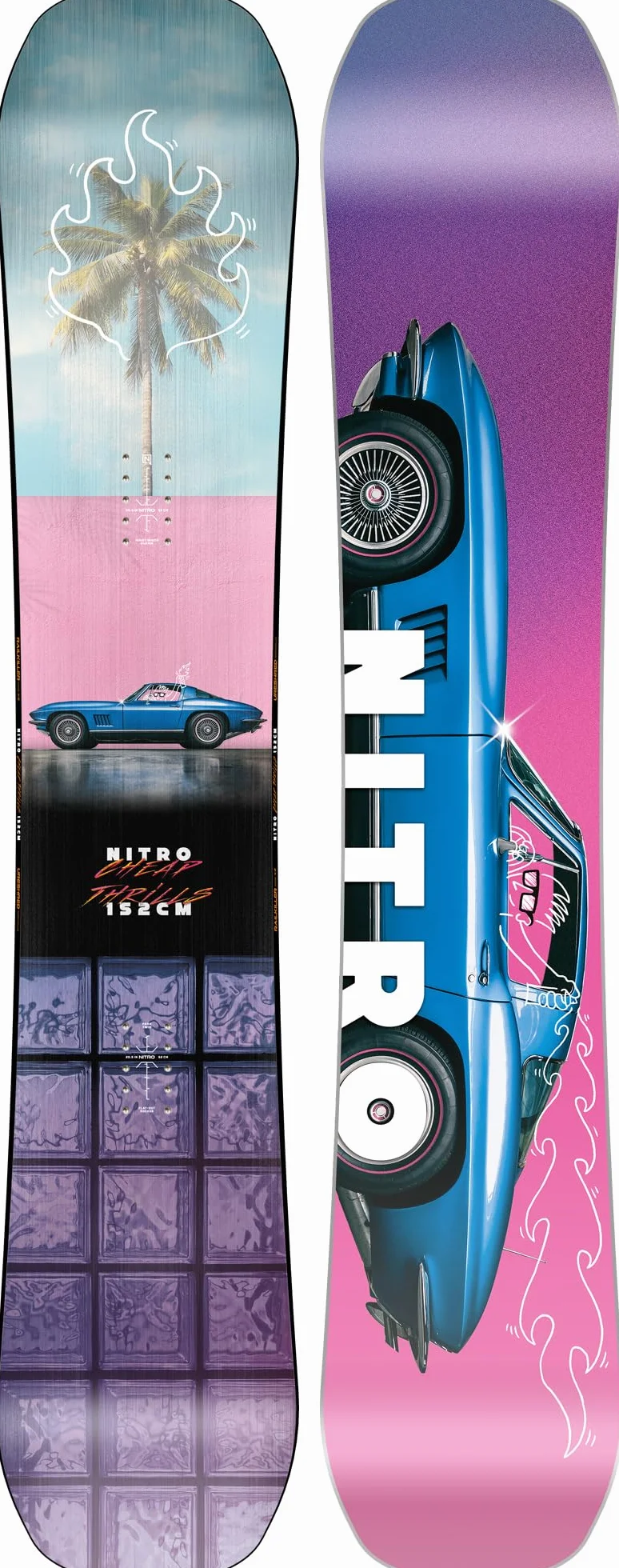 Nitro Tabla de Snowboard para Hombre Cheap TRILLS BRD & Cheap TRILLS Wide BRD '25, Freestyleboard, Twin, Flat-out Rocker, Urban, pies Grandes