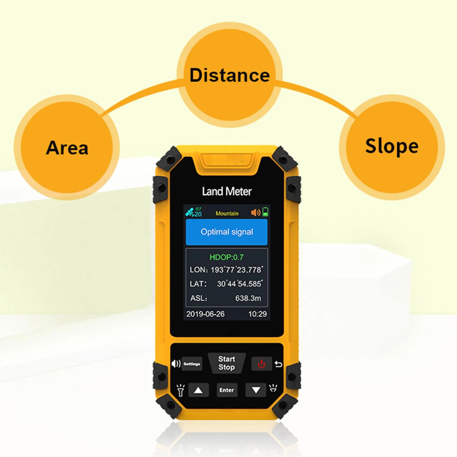 Fafeicy GPS Portátil de 2.4 Pulgadas para Caminar y Topografía, Navegador al Aire Libre a Prueba de Agua con Orientación por Voz y Exportación de Datos, GNSS de Alta Precisión