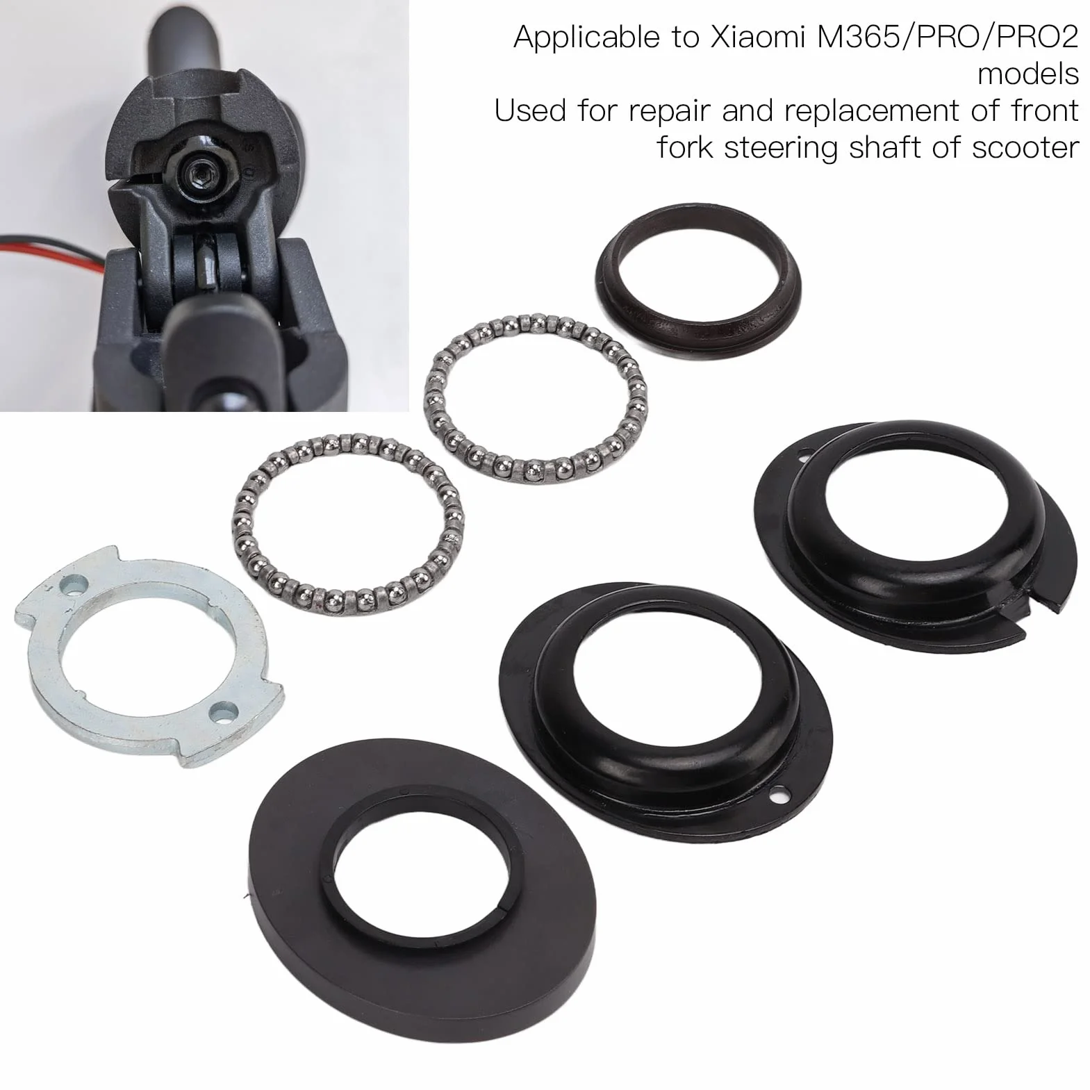 BuyWeek Rodamiento de Bolas de Dirección Cuenco de Rodamiento de Auriculares para Xiaomi M365/PRO/PRO2 de Acero de Scooter Eléctrico