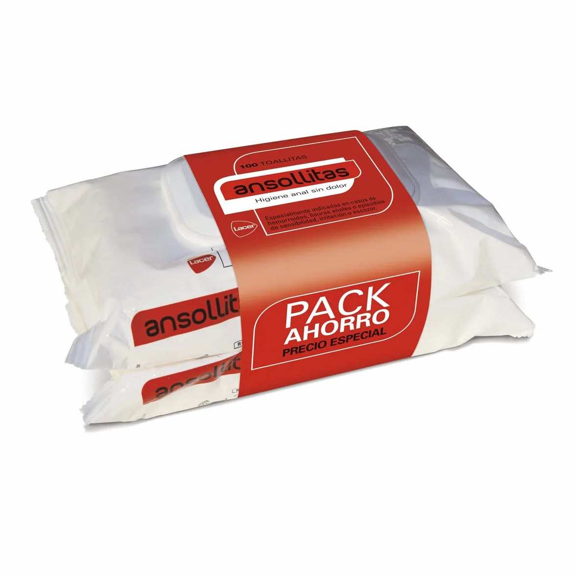 Lacer Toallitas Húmedas para Hemorroides con Áloe Vera 2x50