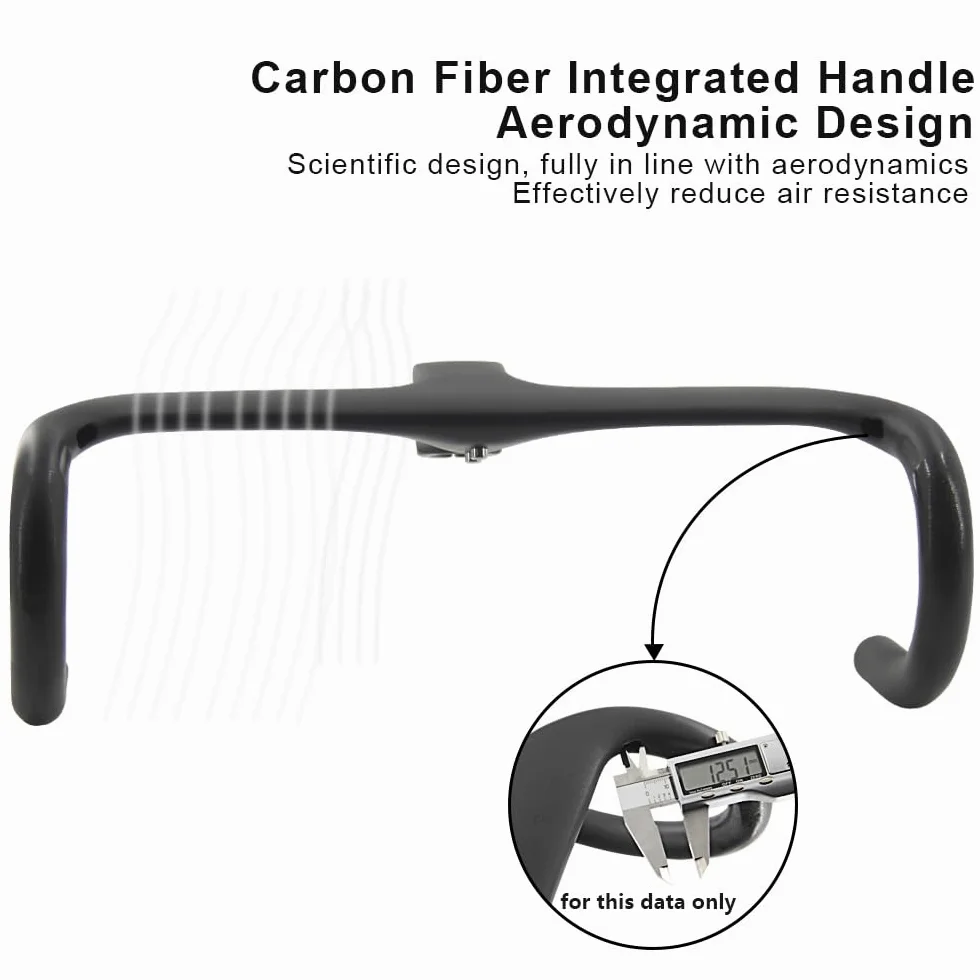 Manillar de carbono con vástago,RXL SL 1-1/8" manillar bicicleta de carretera drop integrado carbono manillar interno enrutamiento UD mate 420 x 90 mm
