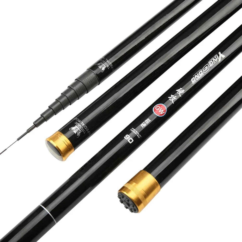 Carbono 8 m 9 m 10 m 11 m 12 m 13 m Power Hand Polo Pesca Caña de Pescar Ultra Hard Super Light Barra telescópica Punta de repuesto 06.05 (Tamaño: 8 m)…