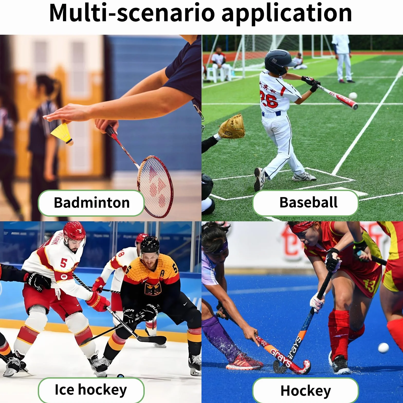 Cinta de hockey para hockey, cinta de agarre para hockey sobre hielo, antideslizante, para agarre de bádminton, raqueta de ping pong, cuerda de saltar, bastón de golf, raqueta de tenis y squash