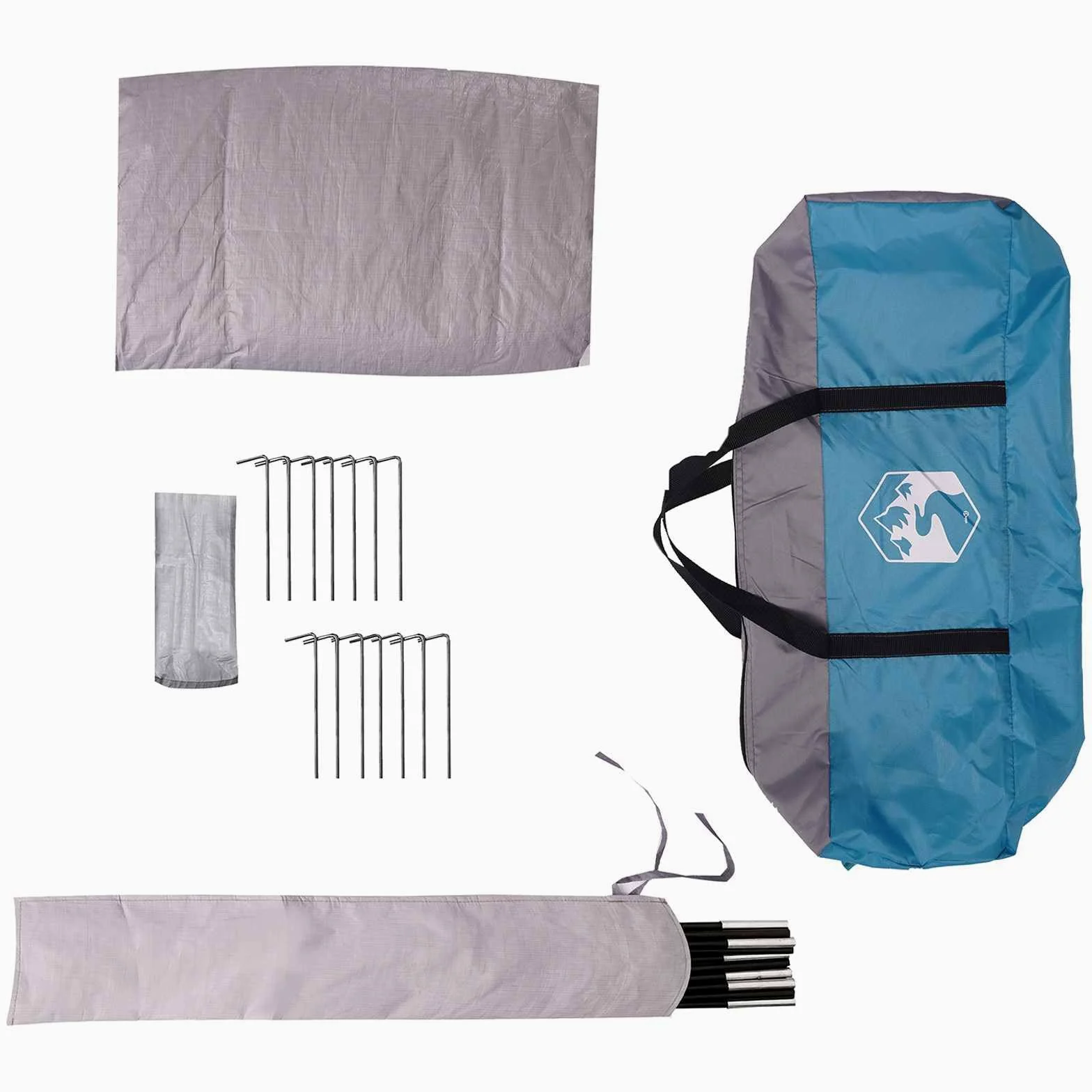 vidaXL Tipi tienda de campaña impermeable para 3 personas, azul, moderna Tipi, resistente al agua para 3 personas, para exteriores, accesorio funcional para acampar con ventana, fácil instalación