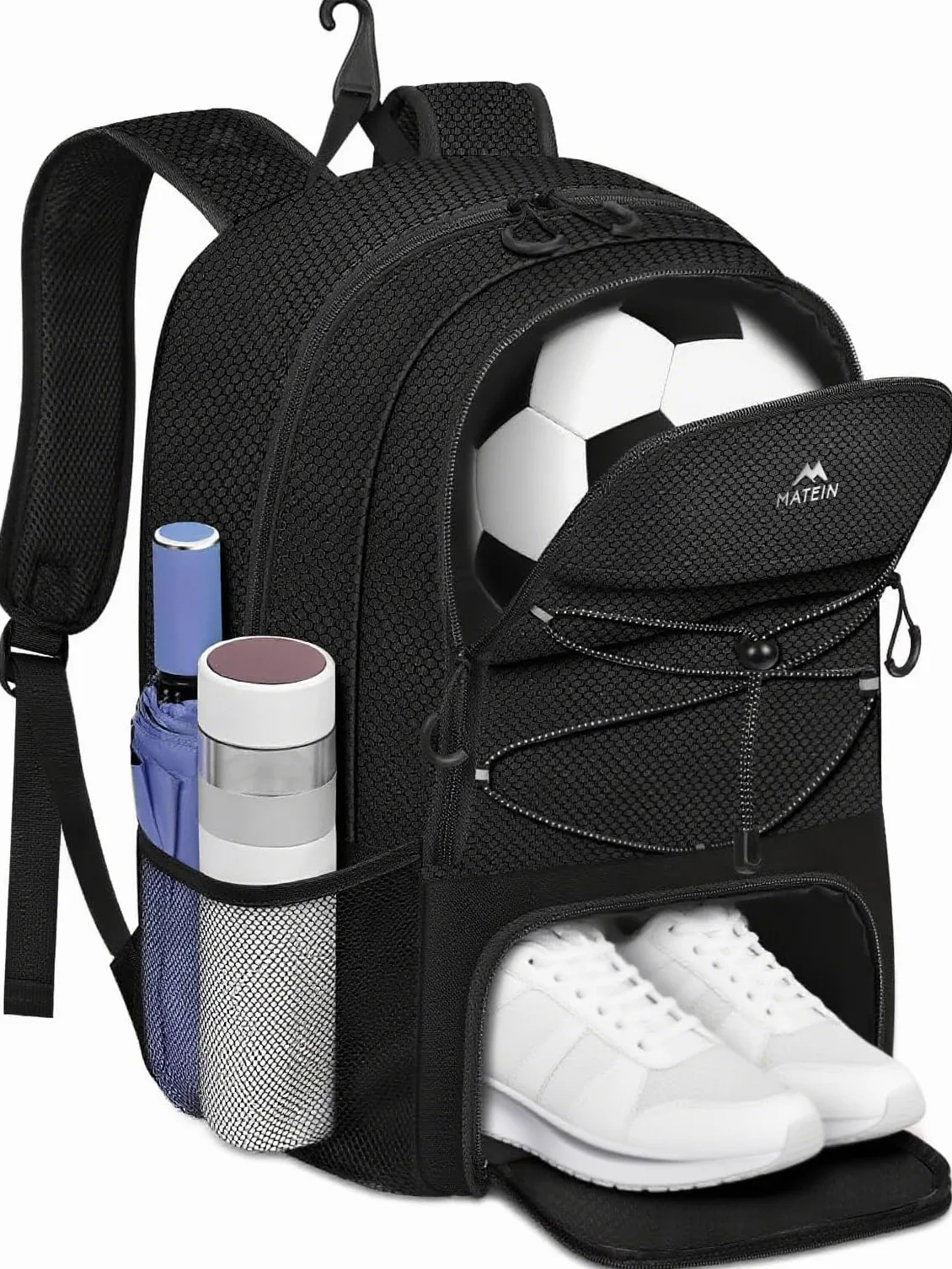MATEIN Mochila Deporte Mujer Impermeable 15.6 Pulgadas con Zapatillero