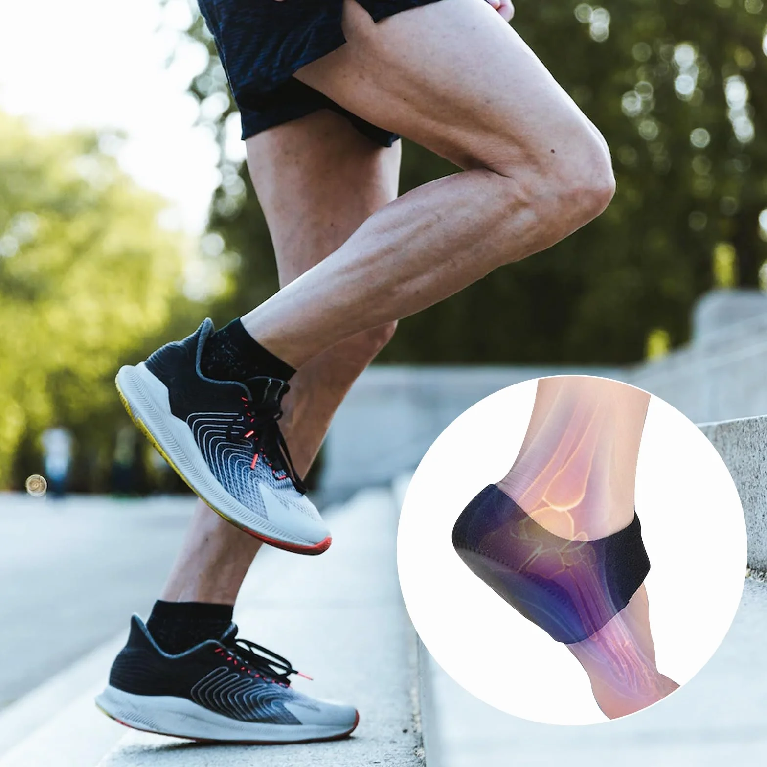 Protector Talon Taloneras Silicona Ajustables Fascitis Plantar Tendinitis Aquiles Espolón óseo Dolor Talón (34-40)